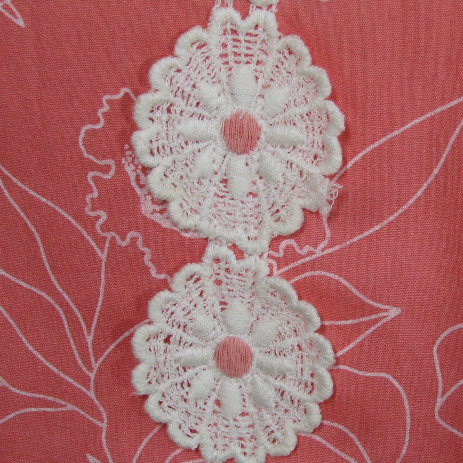 VTG 60s 70s MOD Floral Coral Pink Retro Tropical Mad Men Shift Summer Dress S M