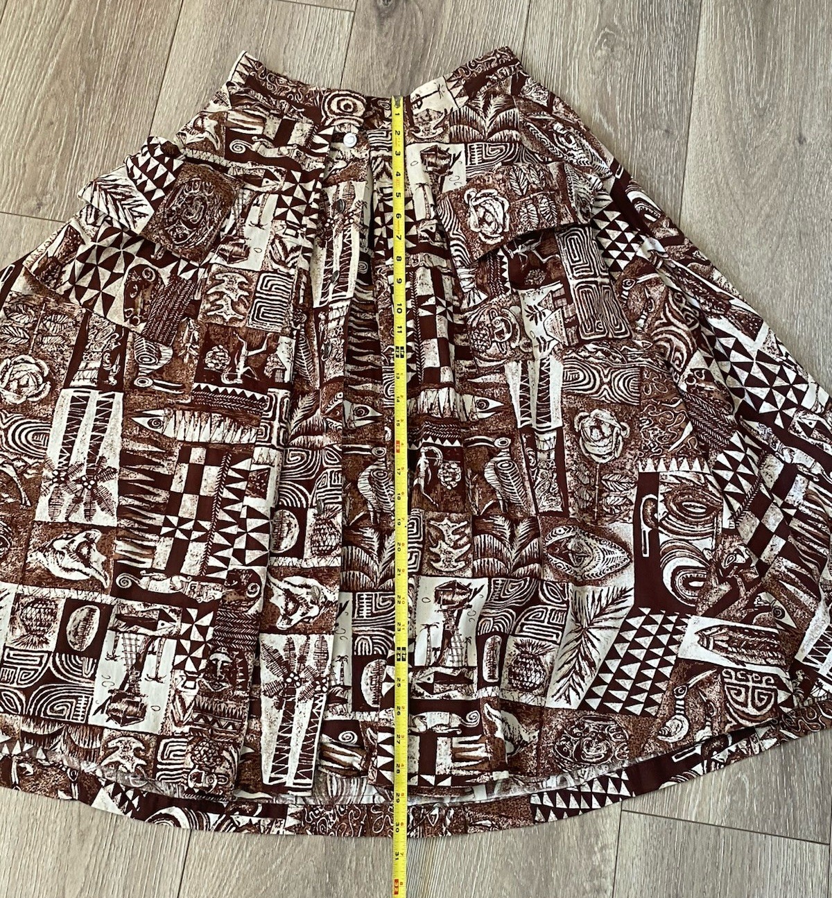 Vtg 50s 60s The Kahala Hawaiian Skirt With Pockets Made In Honolulu Hawaii