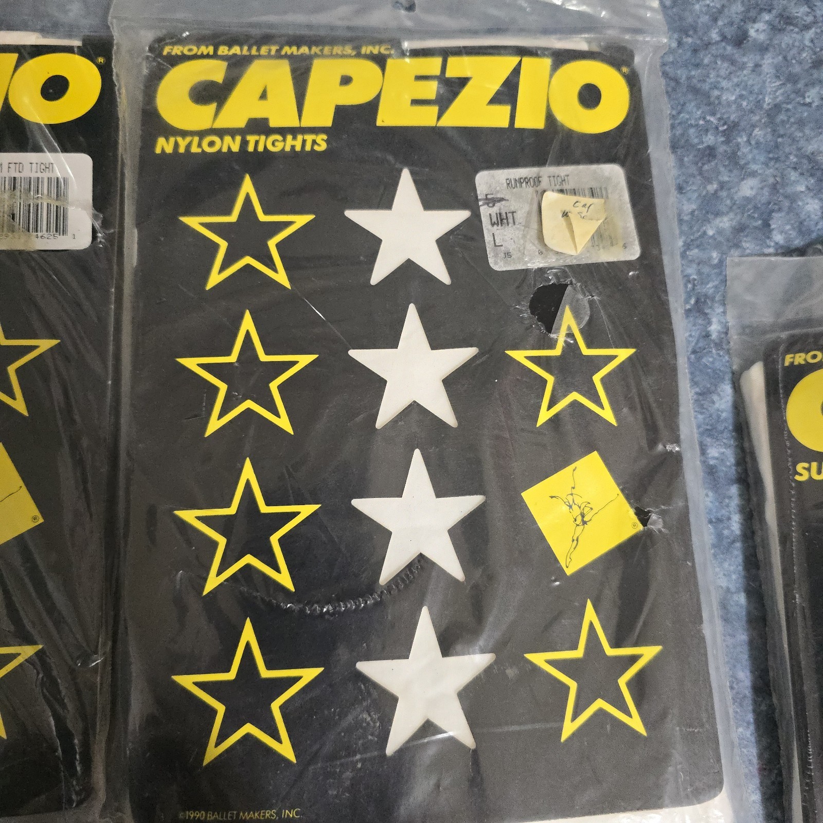 Vintage 1990 Ballet Makers CAPEZIO Super Shimmery TIGHTS 4 Pairs Lot Adult L, XL