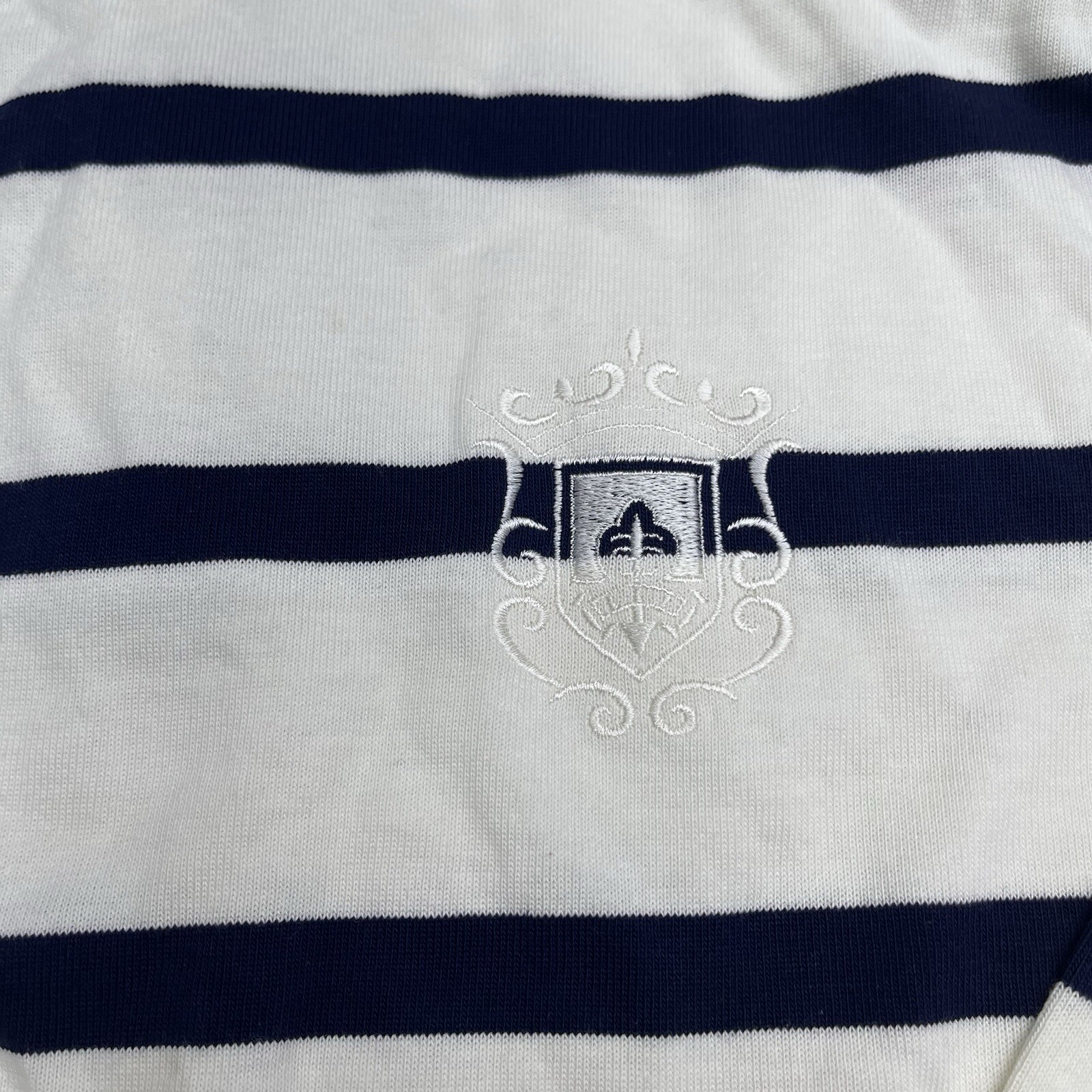 Vintage Preview International White Stripe Long Sleeve T Shirt Womens Size Small