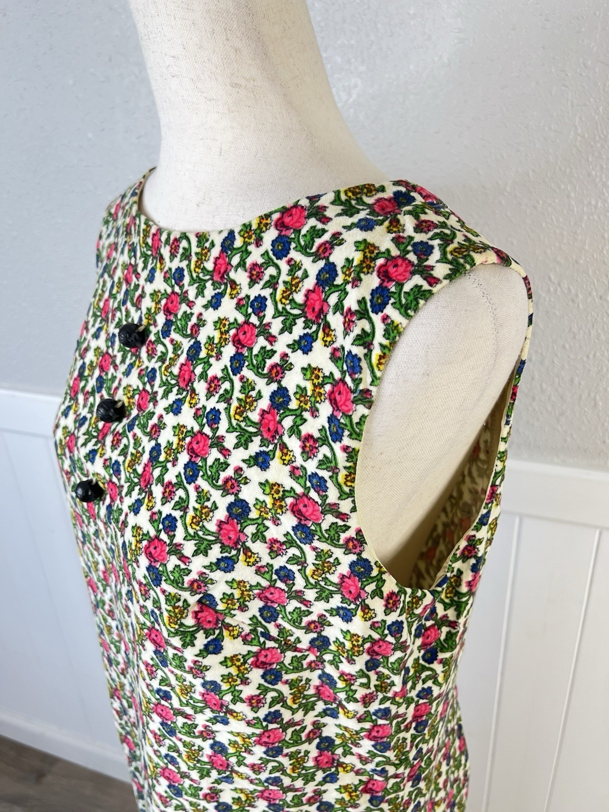 Vtg 70’s Floral Mod Jantzen Dress Womens Size 14 Colorful Sheath Retro Gogo 60s