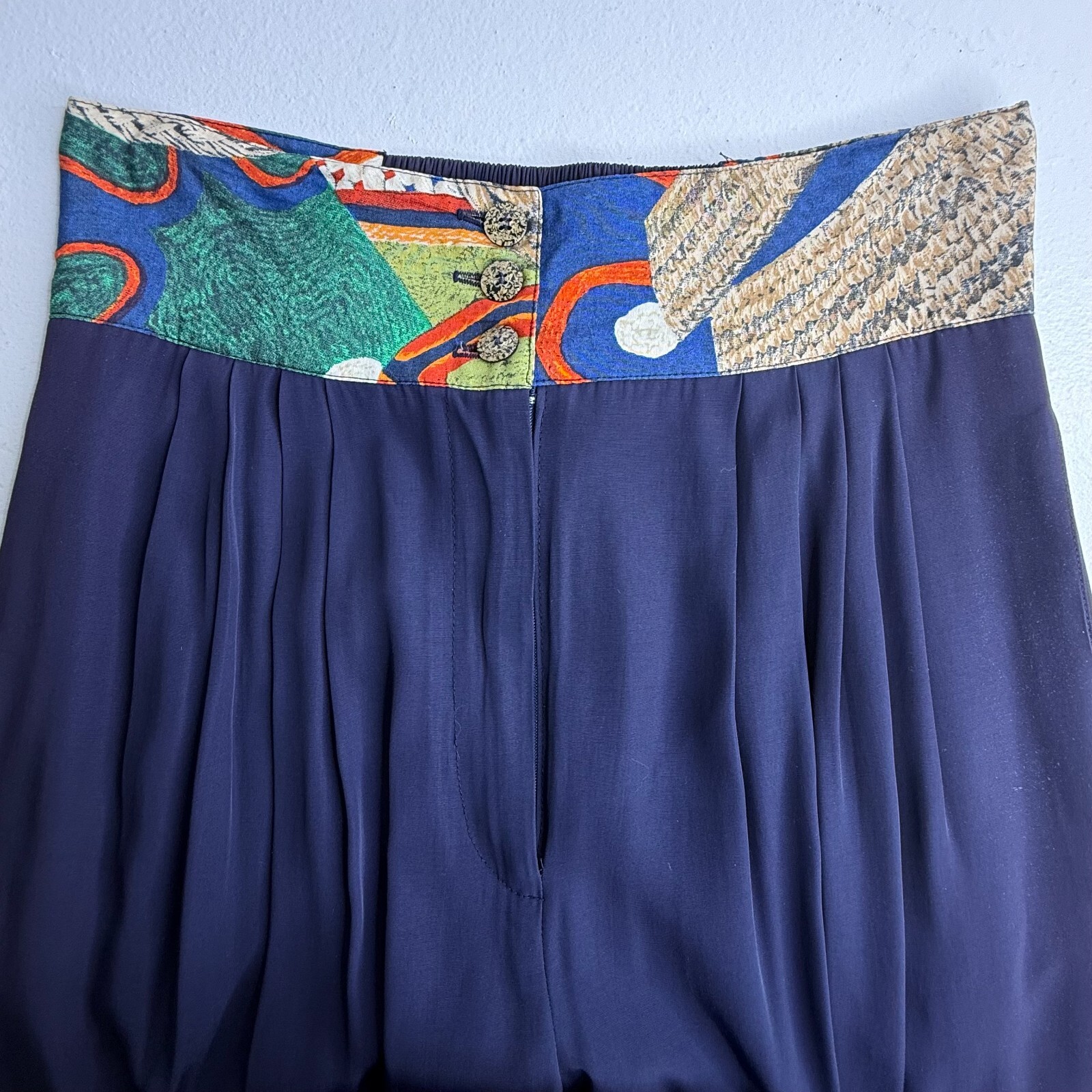 Marsha Brander Componix Vtg 90’s Pants Sz 10 Abstract High Waist Button
