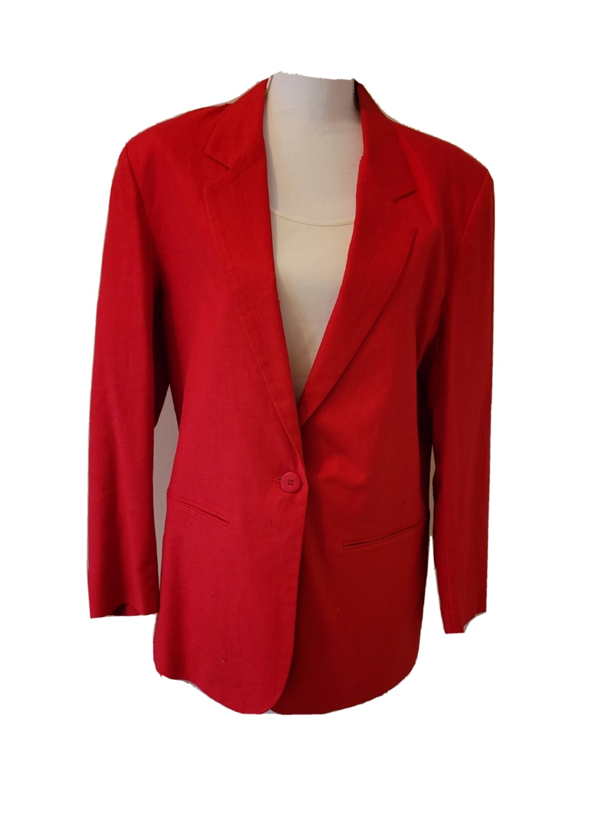 Carol Horn sz8 red linen blazer