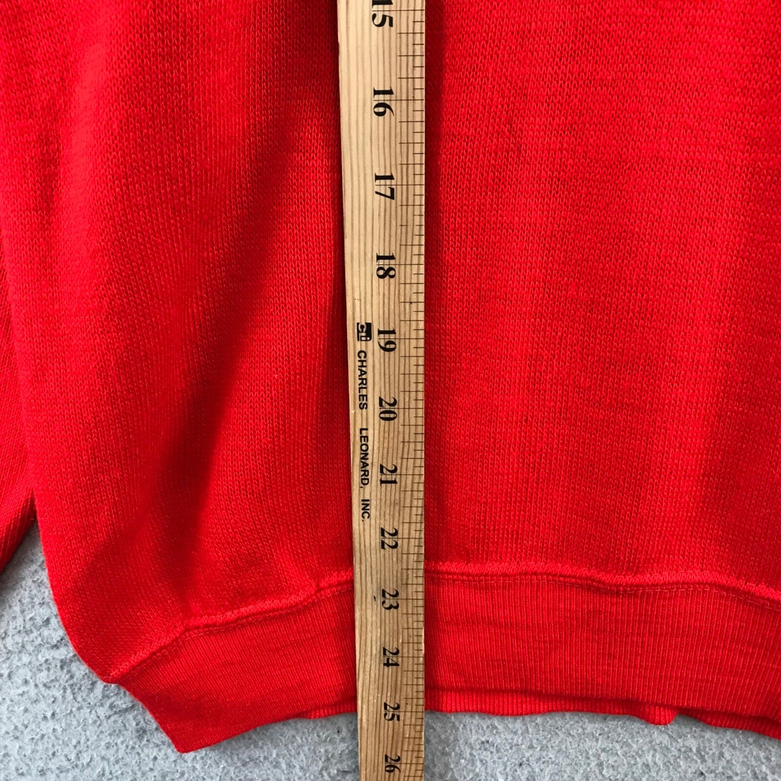 Vintage 60s CRESLAN and RAYON Red L V-neck Sweater