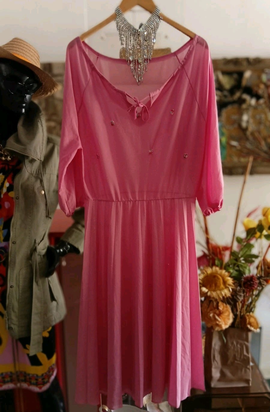 Chiffon Dress „BERND” XL Elegant Original Vintage