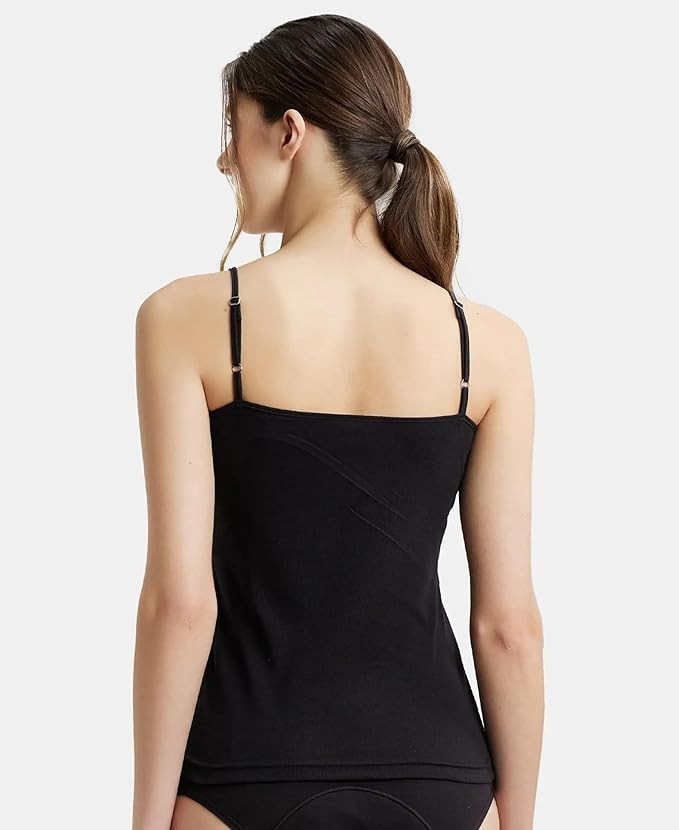 Jockey 1487 Women’s Super Combed Cotton Rib Camisole Adjustable Straps Pack of 1