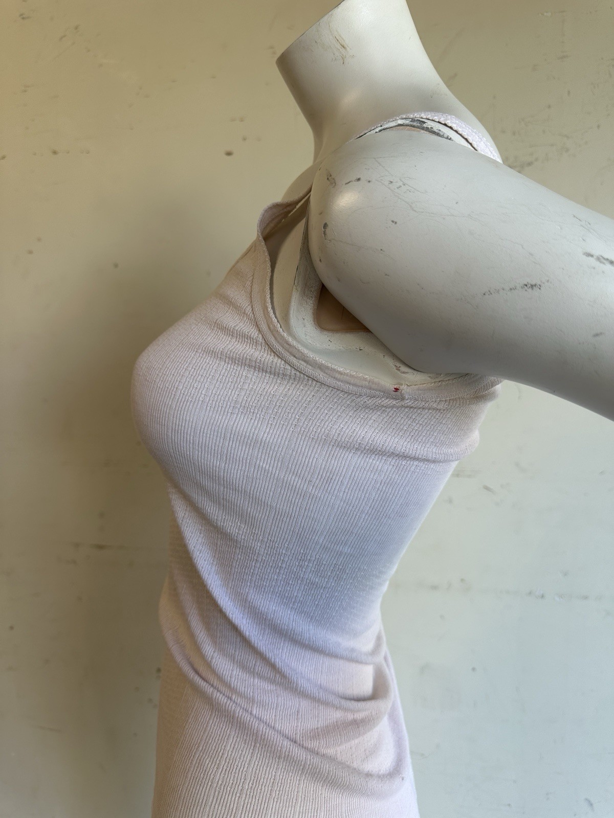 1950s Charmode Blank Ribbed Cotton Tank Top Undershirt 1950s 1960s