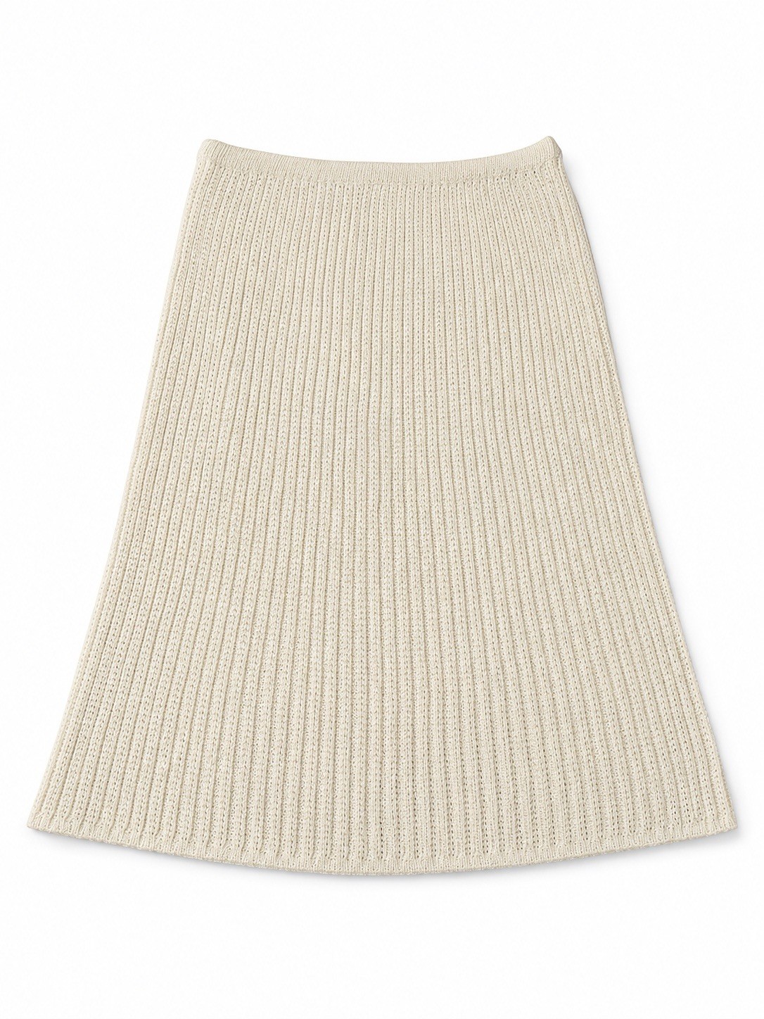 Vintage 80s Its Pure Gould Womens M Ivory Rib Knit Sweater Skirt Made USA