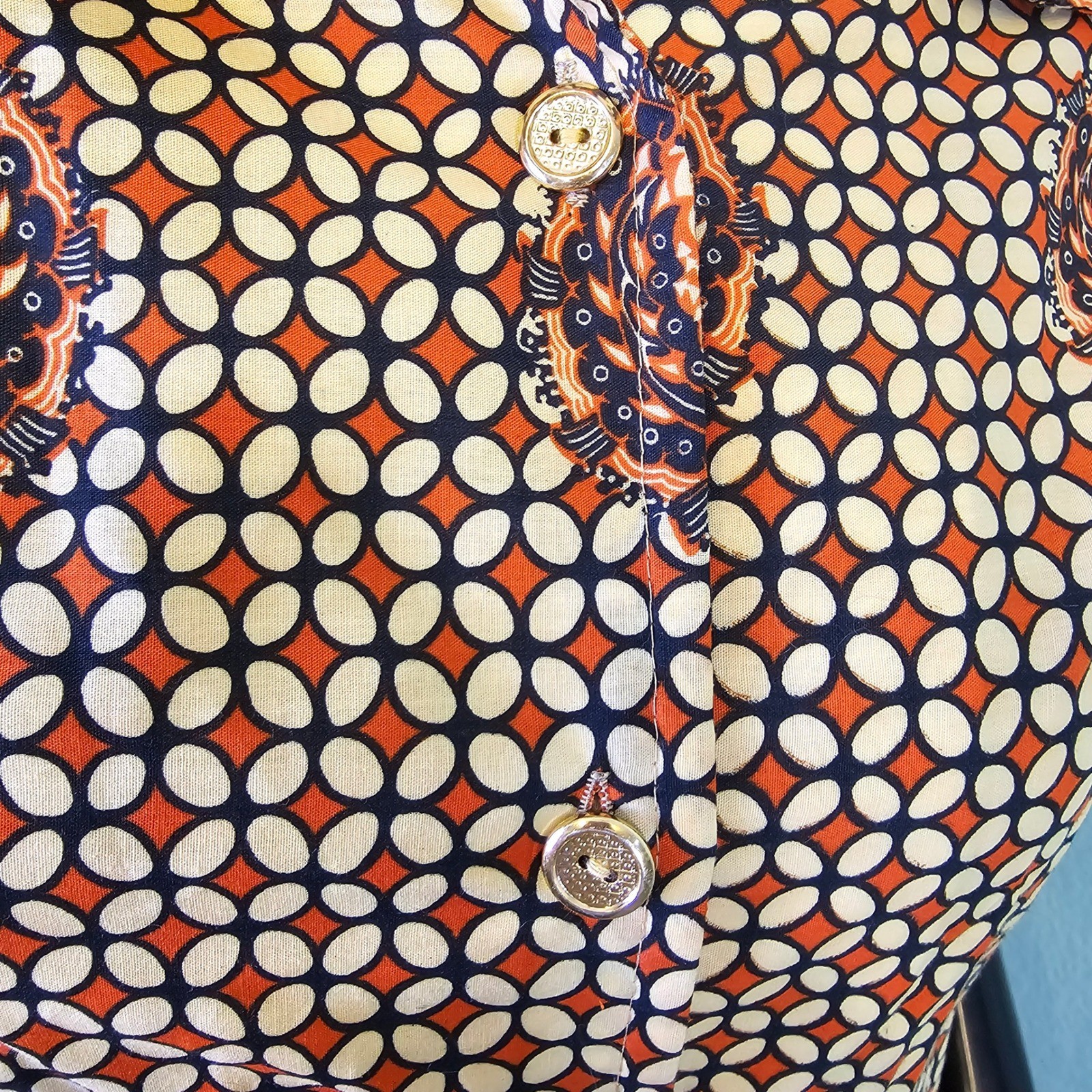 Vintage 60s Mandarin Hong Kong Batik Print Sleeveless Aline Mod Shift Dress
