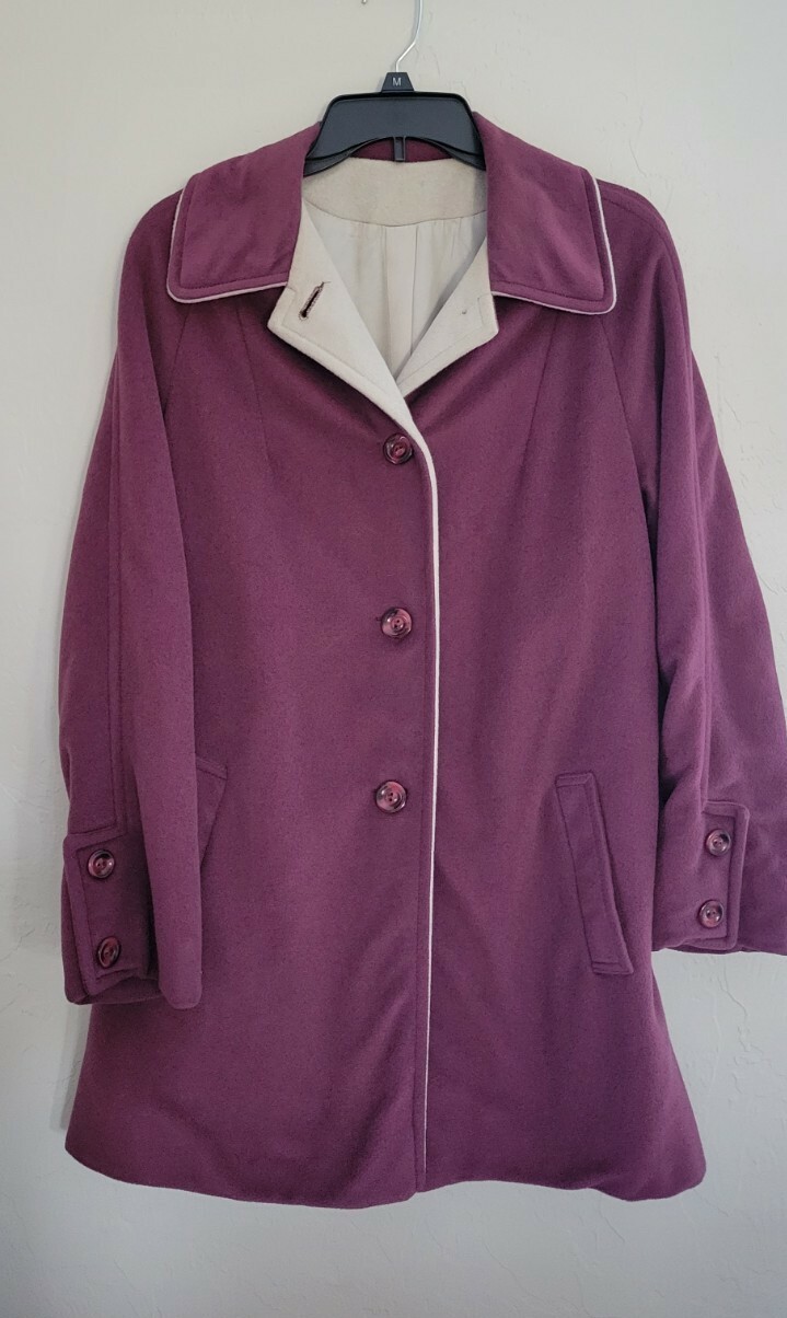 Vintage Item House Inc Peacoat Women’s Size 11/12 Velouria 70s Purple