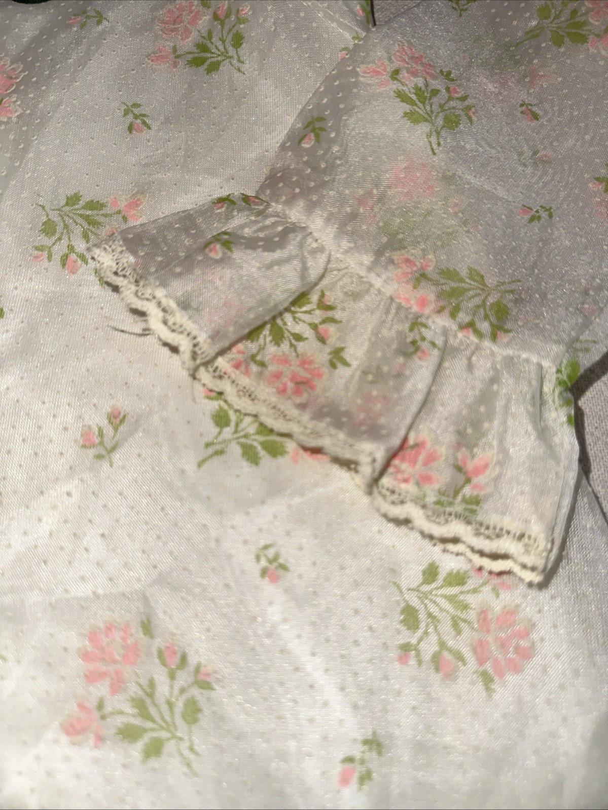 Vtg XS/S Hippie Flower Child Prairie Floral Dress