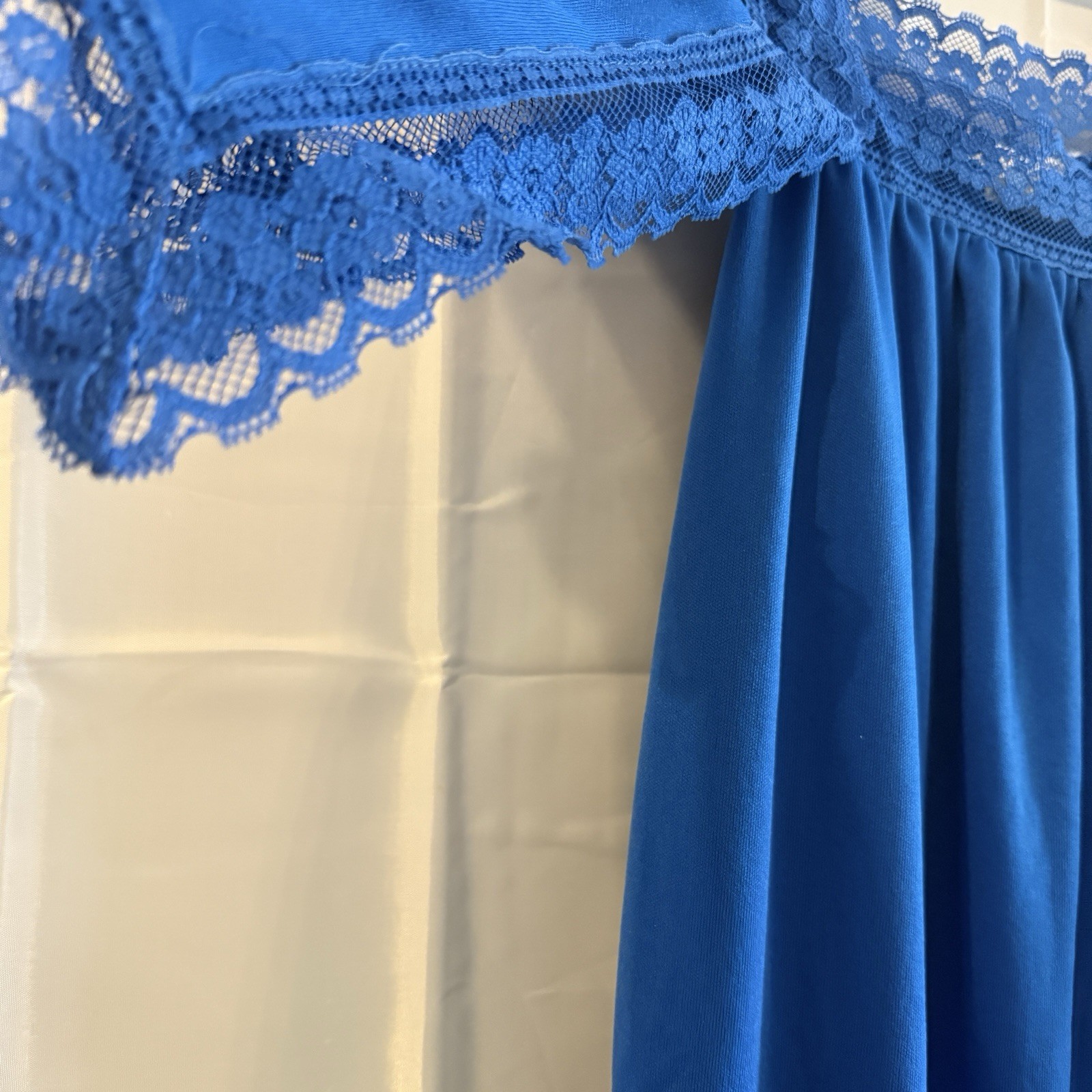 Vintage Sears Royal Blue L Night Gown Evening Wear Lounge Dress Sexy Intimate