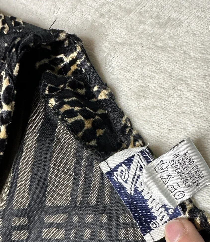 Zanana By Saraf Animal Print Button Down Long Sleeve Blouse Top Size Large Soft