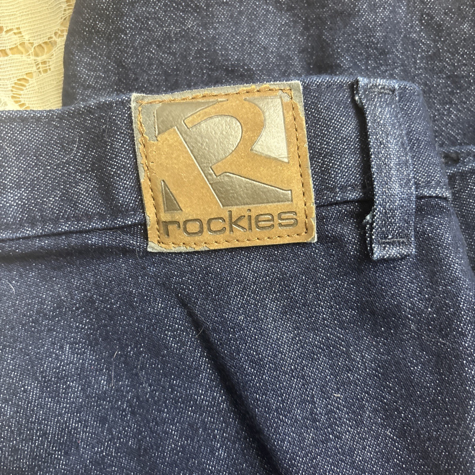 Vintage Relaxed Fit Rockies Jeans Bareback Dark Wash Western 80s Rodeo 28L B8,B9