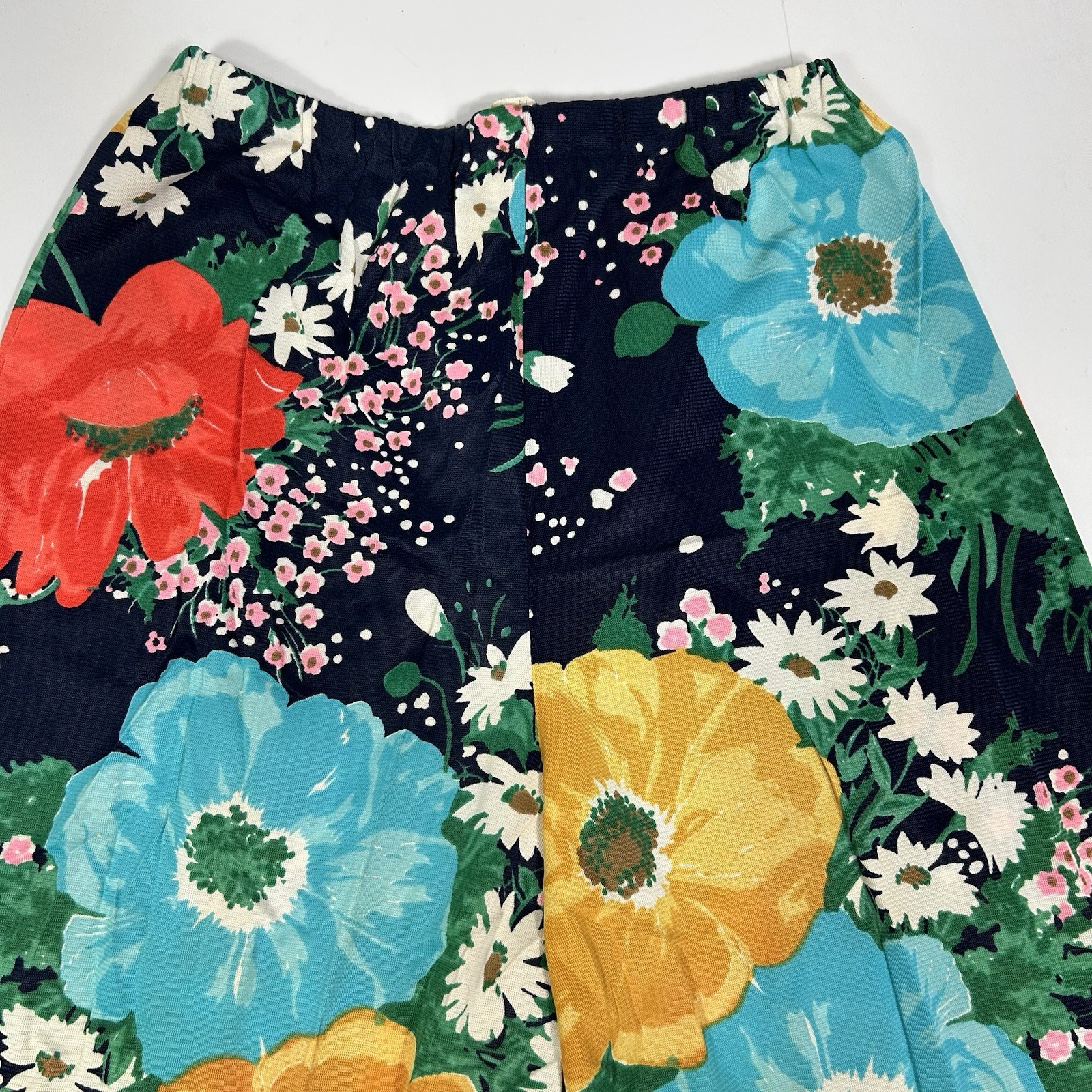 NWT Vtg 60s PARADE NY 2pc Set Multi Floral Button Up Top & Wide Leg Pants Sz 14