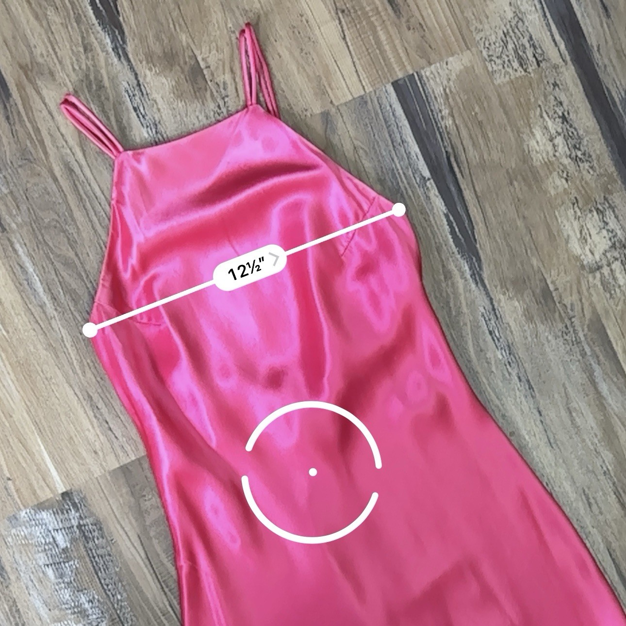 VTG 90s Hot Pink Satin High Neck Low Back Formal Slip Prom Dress