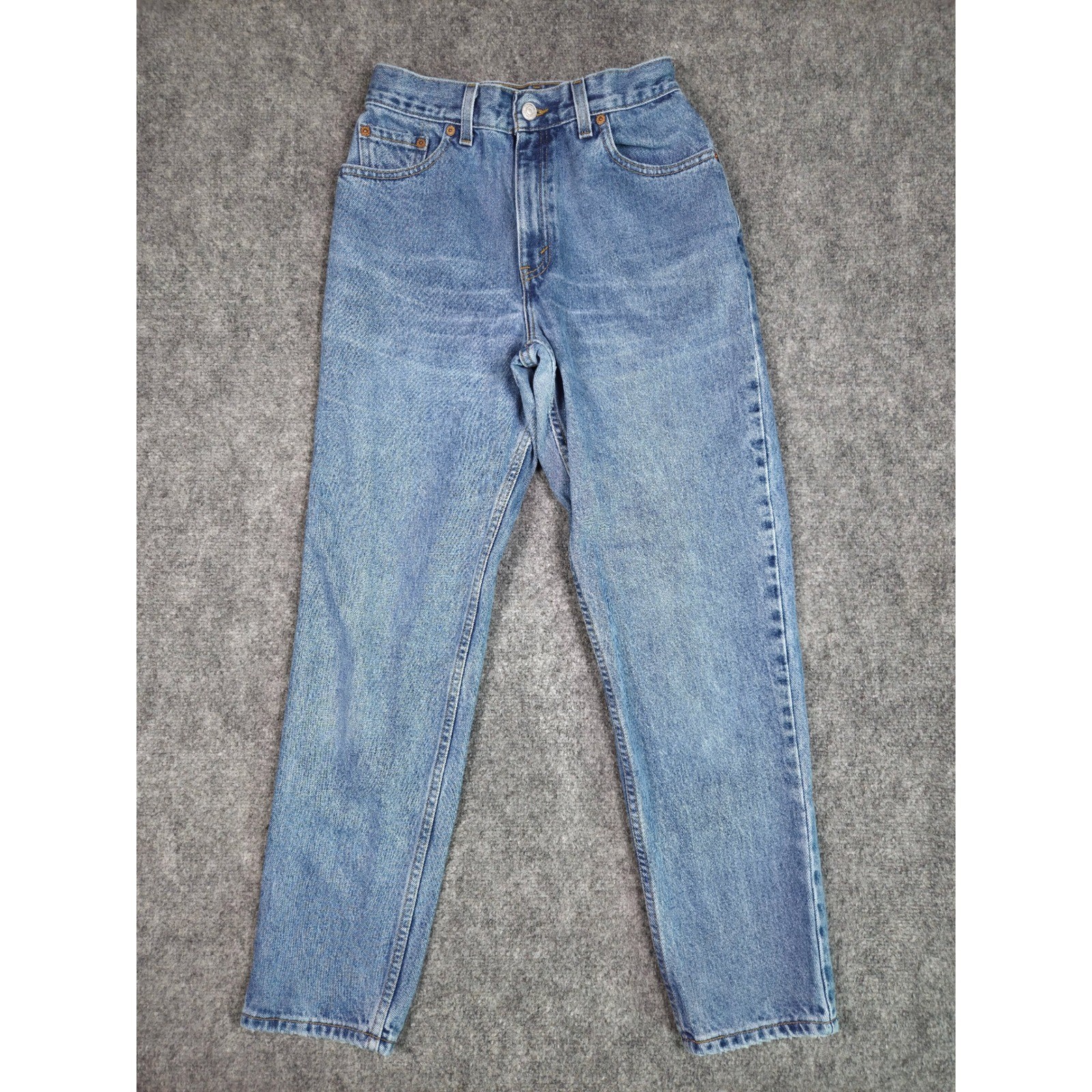 Vintage 90s Levis 550 Relaxed Fit Tapered Leg Jeans Womens 8 Reg S Blue Denim