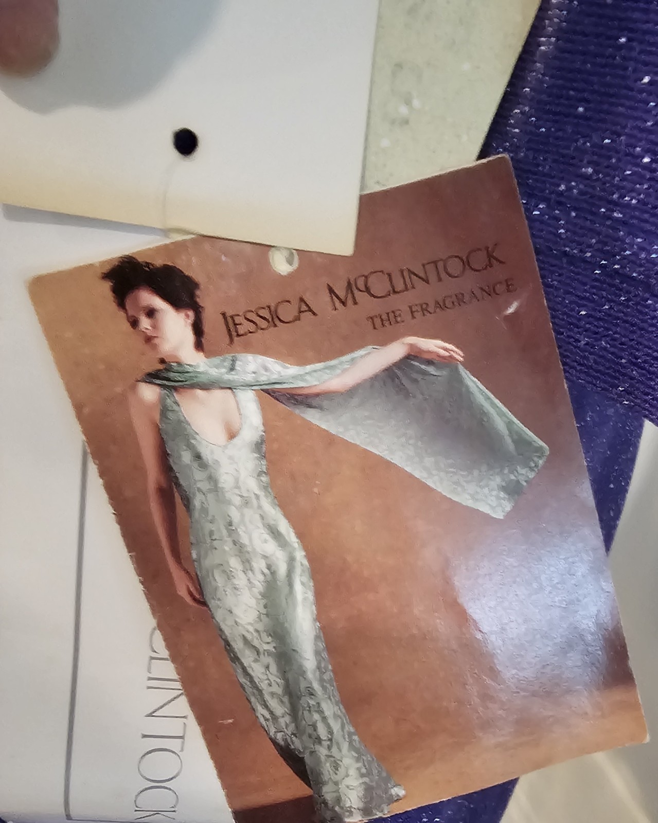 NWT Vintage Scott McClintock Purple/Silver Form Fitting Dress, Size 8