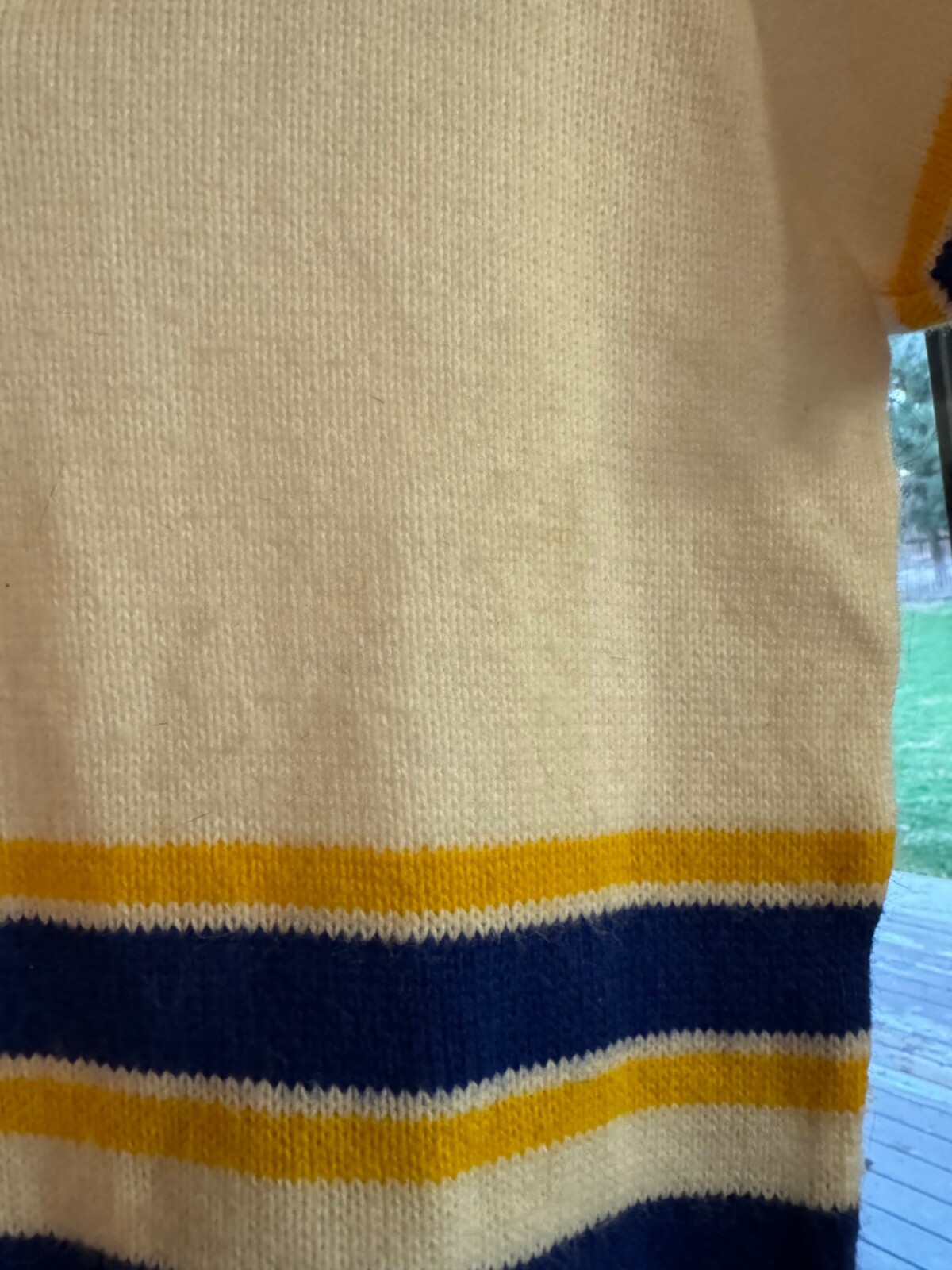 Vintage Dehen Cheerleading Sweater, Size Medium, Royal Blue, Gold and White