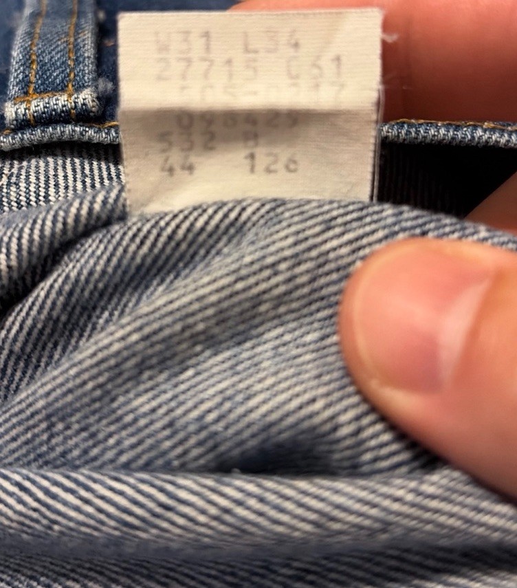 Vintage Levis 505 0217 Red Tab Blue Jeans Denim Fades Raw Hem 30×29 USA Made 80s