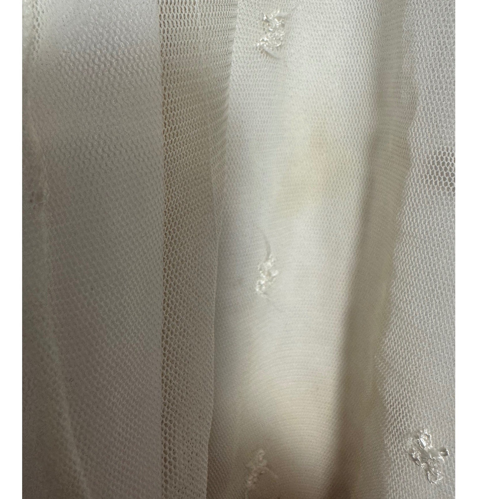 90s Vintage Rabbit Rabbit Rabbit Designs Mesh Maxi Dress Women S/M White Floral