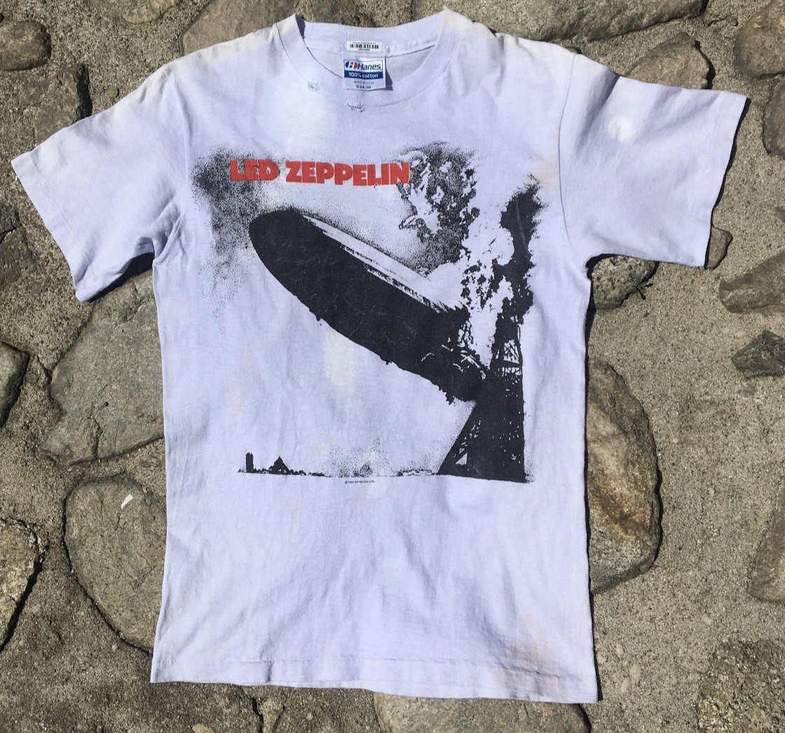 Vintage ’84 Led Zeppelin Myth Gem Graphic Double Sided T-Shirt XS/S