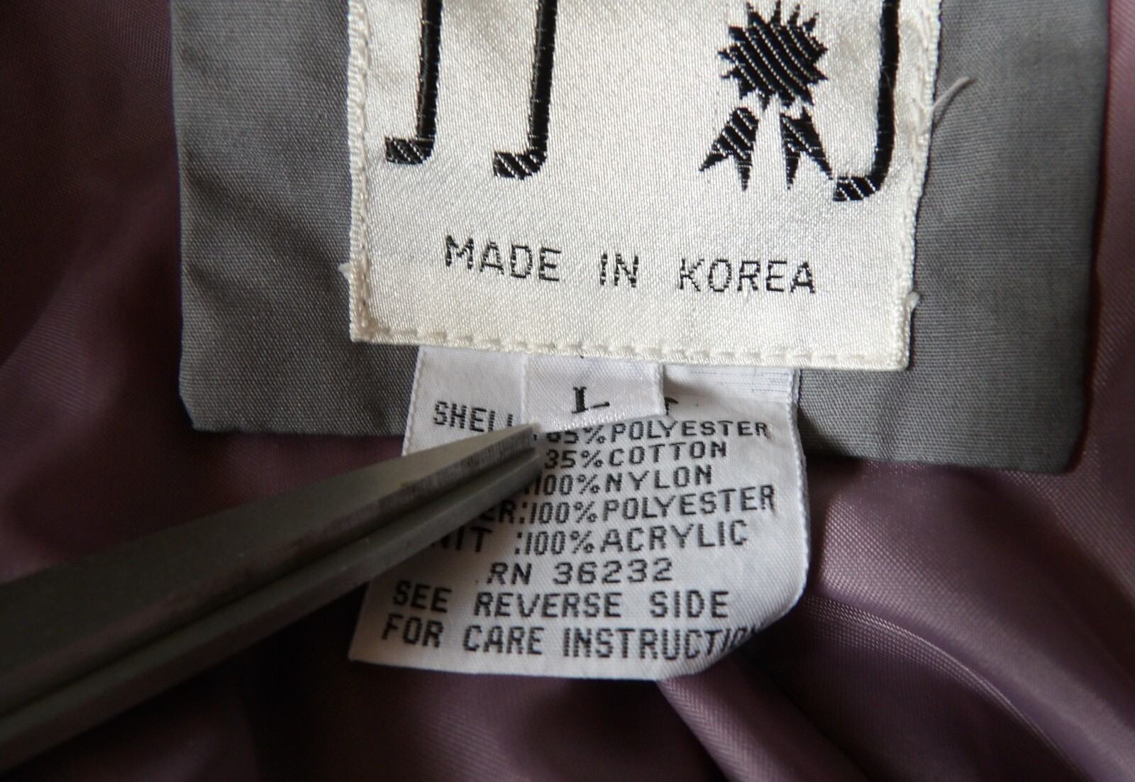 Vintage J Gallery Puffer Long Gray Warm Winter Coat Size Large