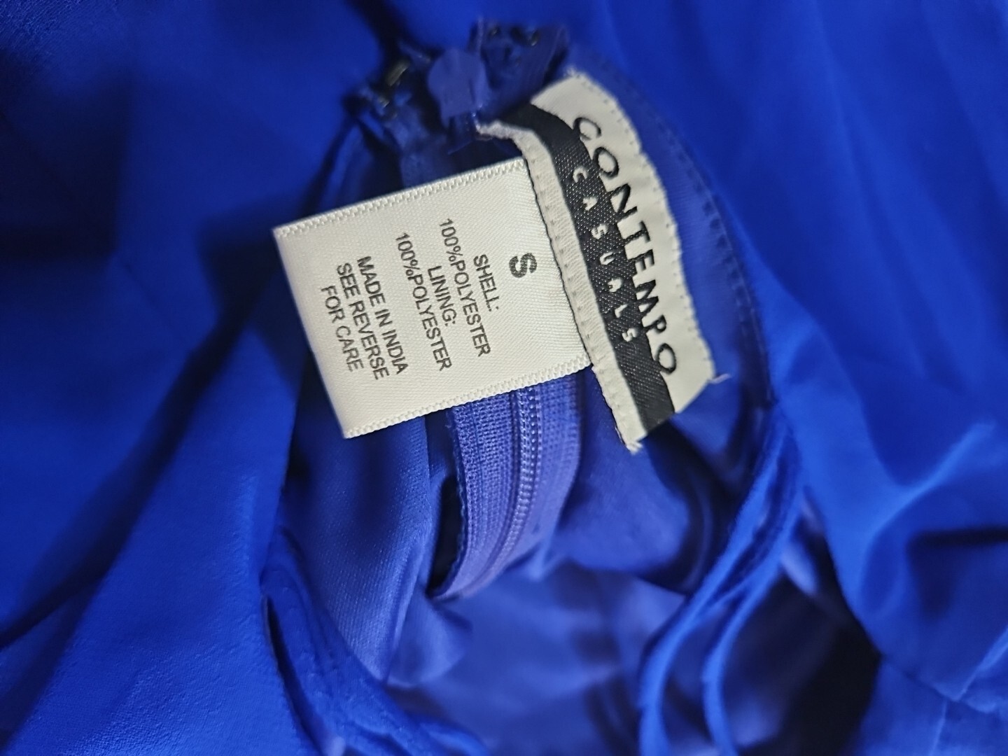 Contempo Casuals Vintage Dress Small Spaghetti Strap Zip Mini Gown