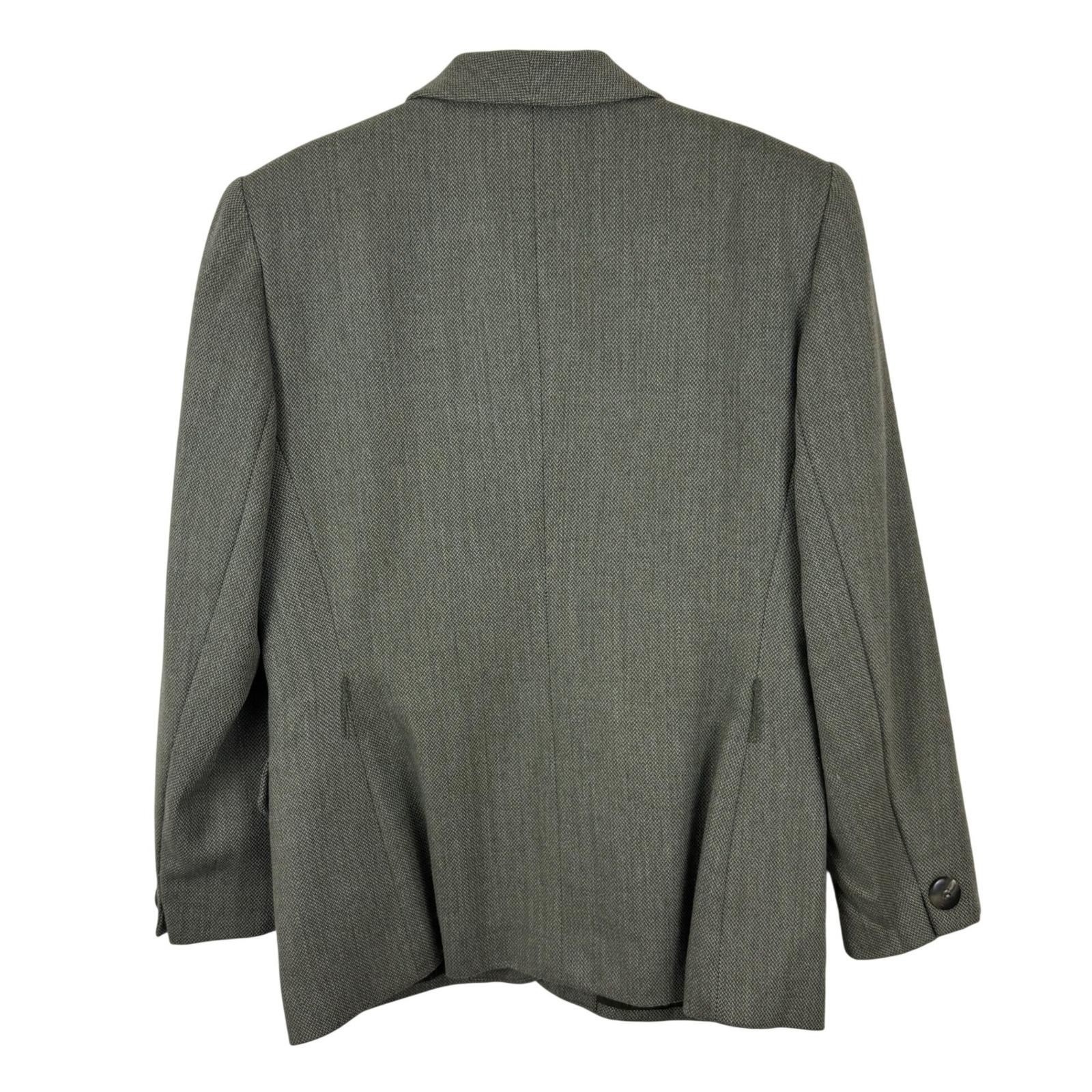 Vintage 90s Jacobson’s Herringbone Skirt Suit Olive Green Size 8 Office Classic