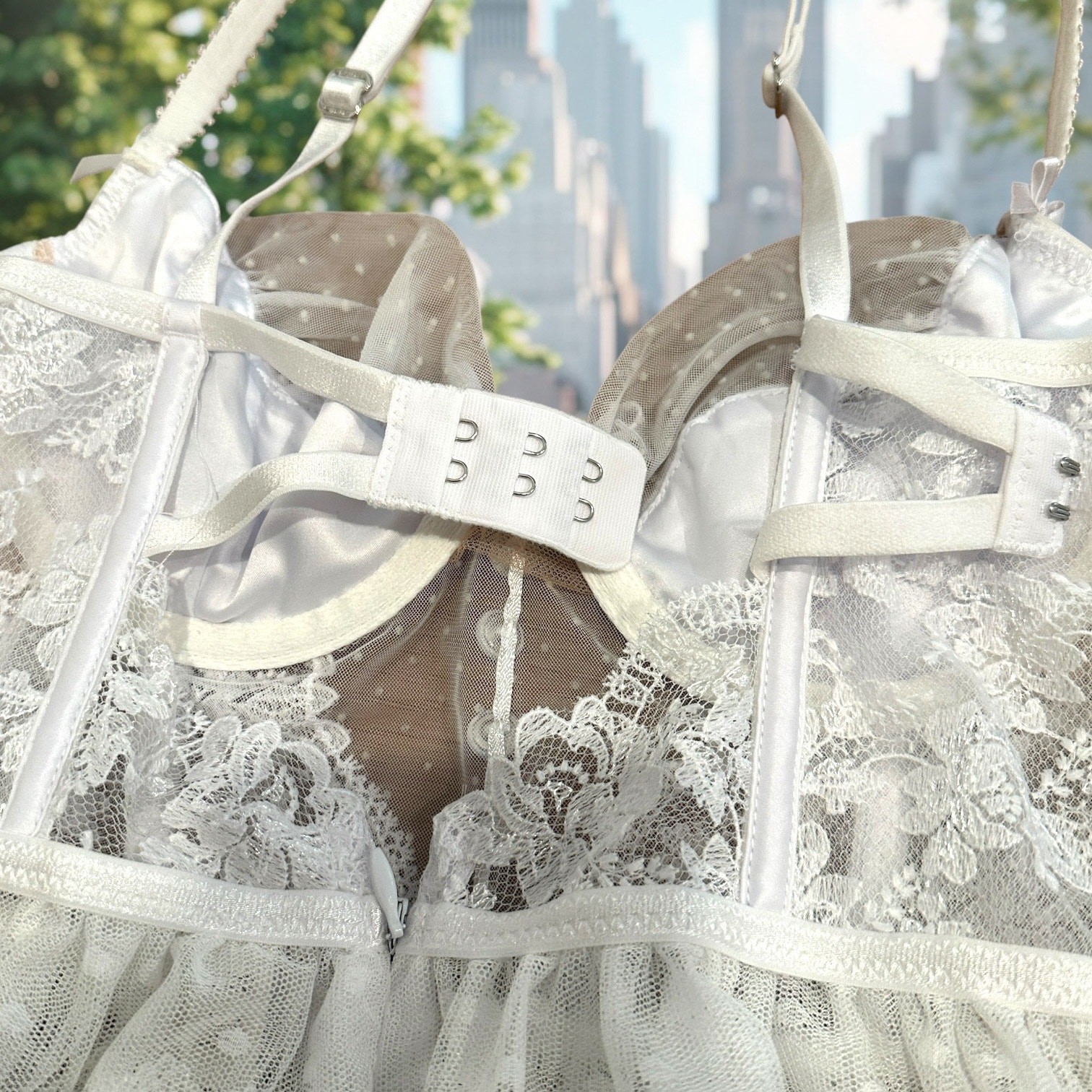 For Love and Lemons Love Story Slip Dress White in XS