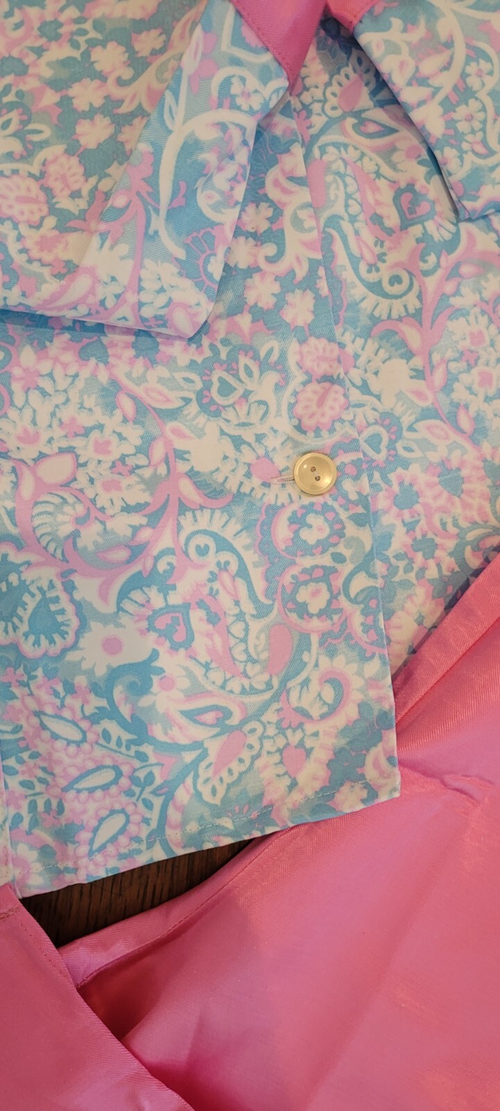 Vintage 1960s Pink And Blue Pajamas Set