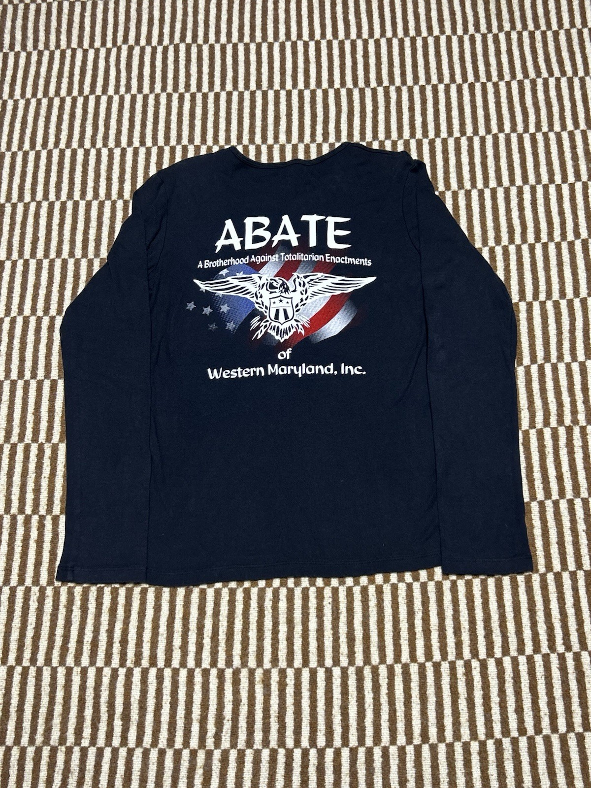 Vintage ABATE Western Long Sleeve Shirt Women’s XL Biker Motorcycle USA Made