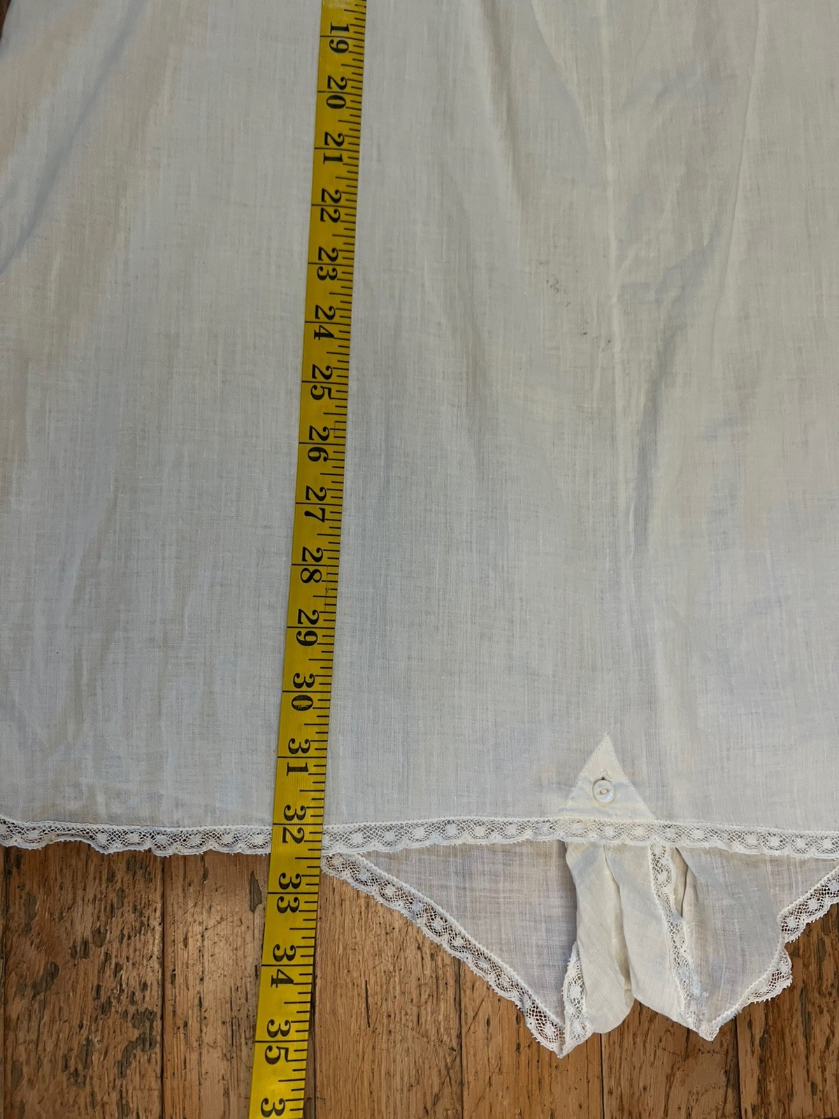 Antique Edwardian Women’s Chemise Step-in-Teddy Trimmed With Lace And Ribbon