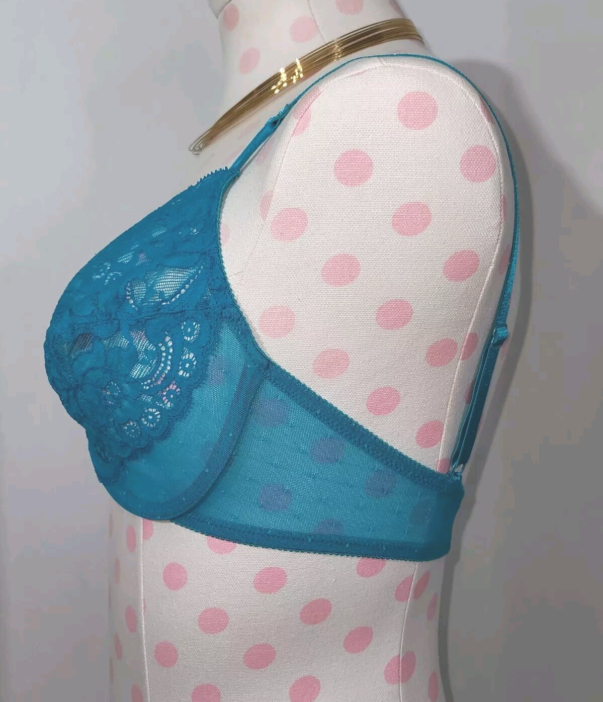 Vintage Victoria’s Secret Gold Label CROWN Bra 36C Made in USA- NWT – BLUE 70817