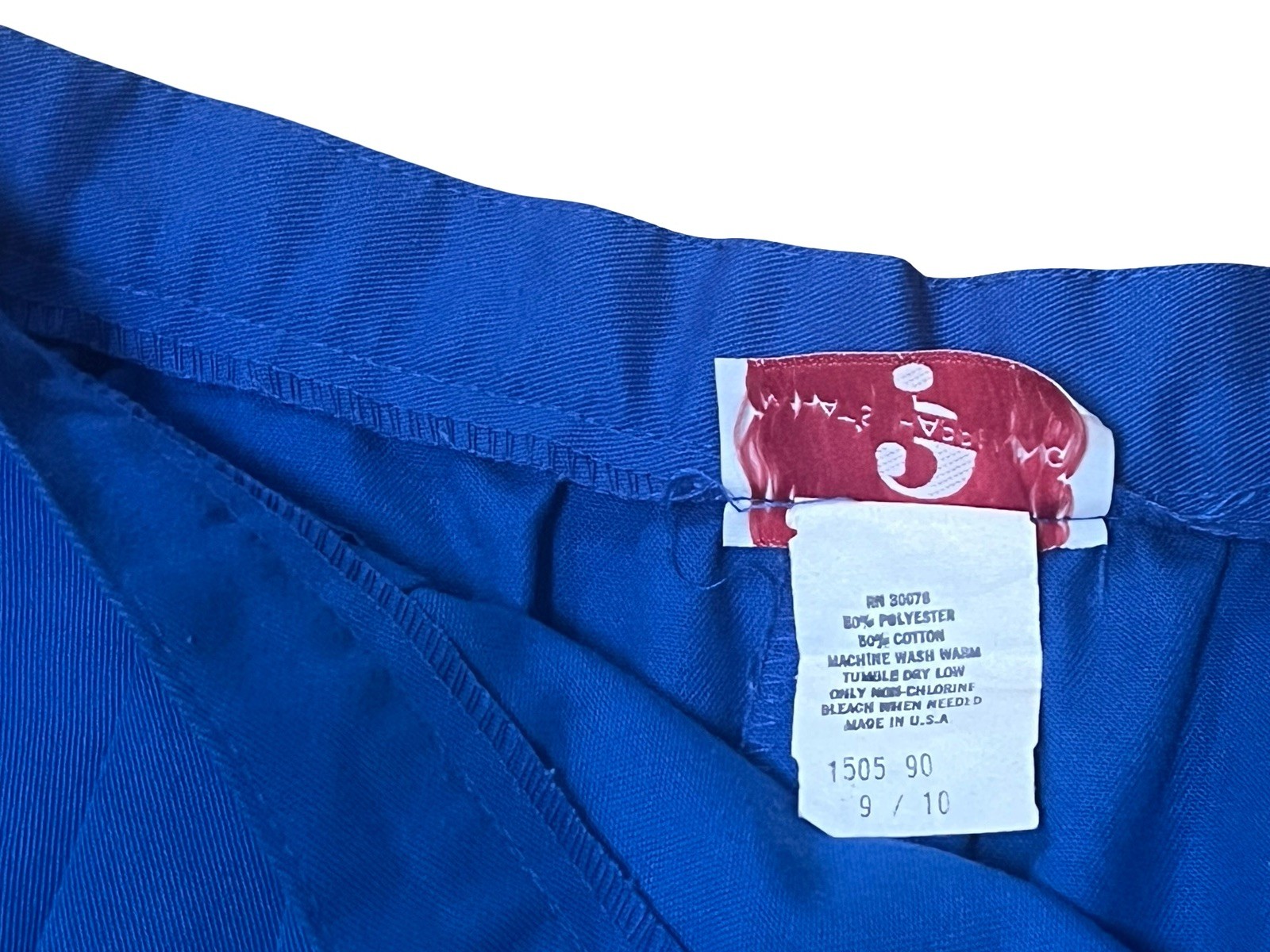 Vtg Patchwork Boats Palm Island Blue Skirt Sz 9/10 Sz M Preppy Resort Cruise 70s