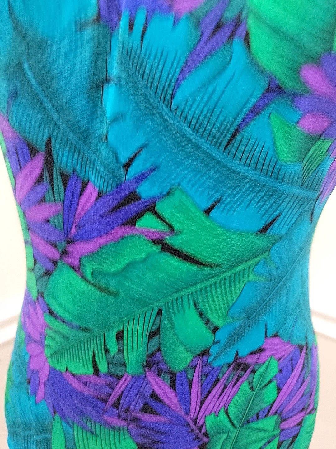 Vintage Classics by Jantzen One Piece Swimsuit 80’s Modest Purple Hawaiian