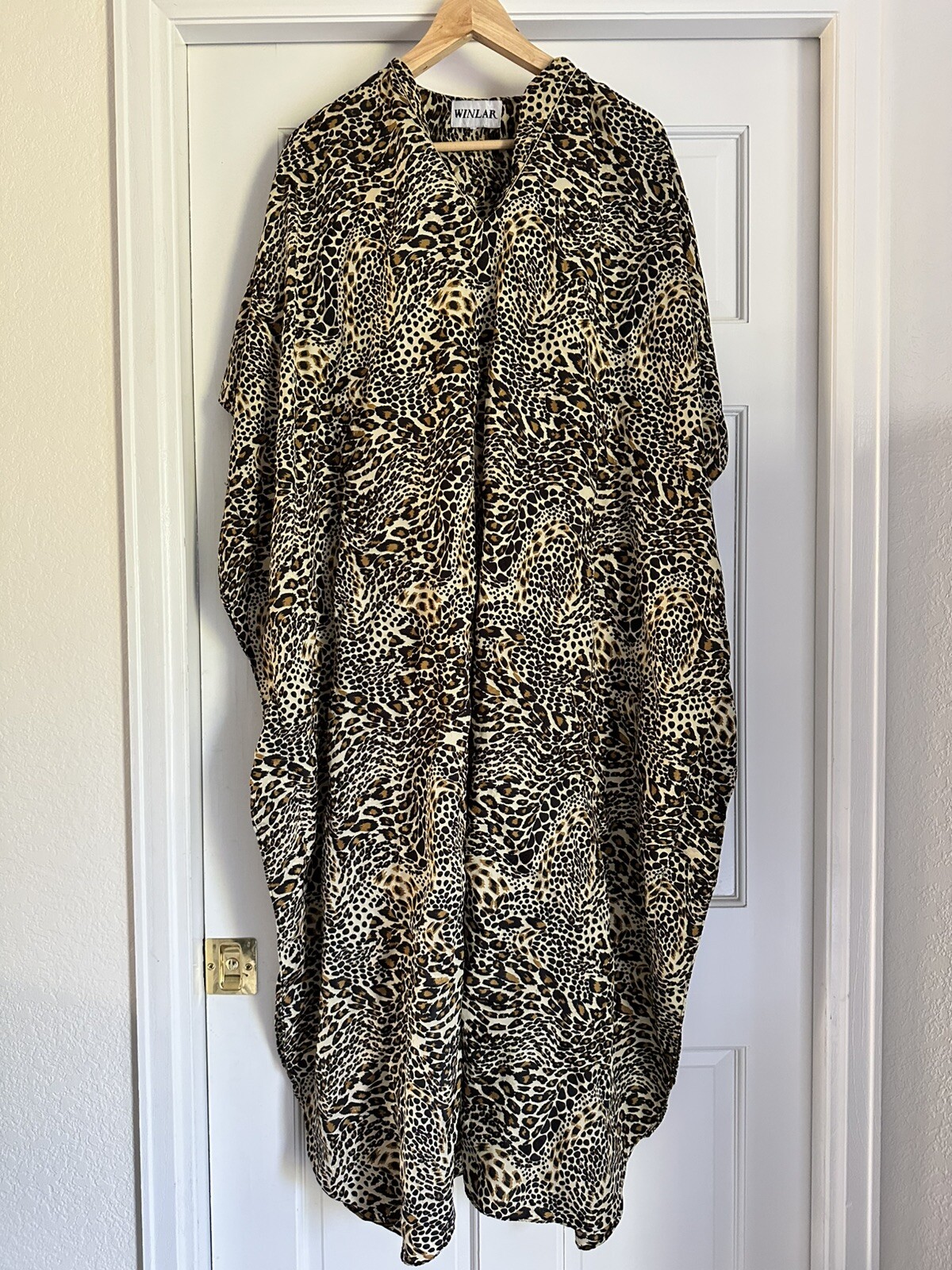 Vintage Winlar Kaftan Leopard Animal Print One Size Fits Most Vtg
