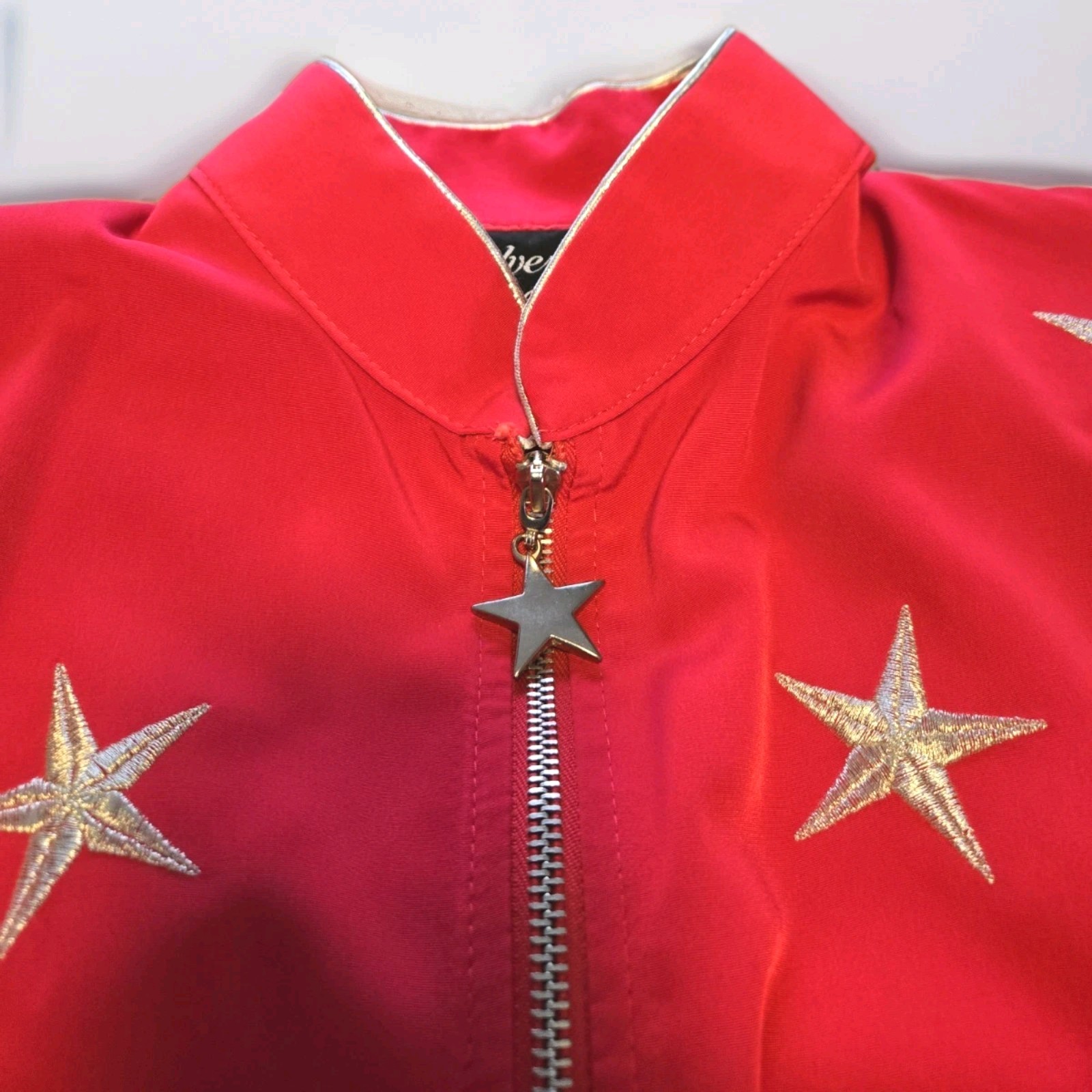 Vintage 80s Silver Threads Star Tracksuit Set USA Deep Rose Red Jacket Pants M/L