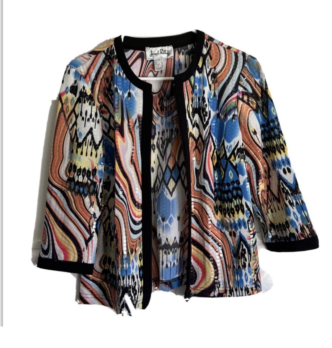 Vintage Bold & Bright Jacket 1980s Joseph Ribkoff Size 8