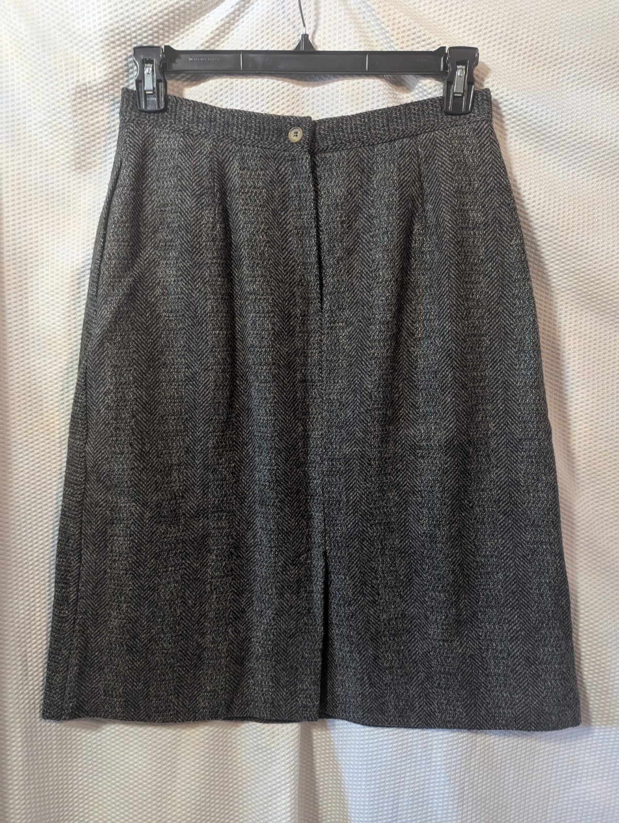 Vintage Harris Tweed Hand Woven Scottish Wool Skirt Size 14