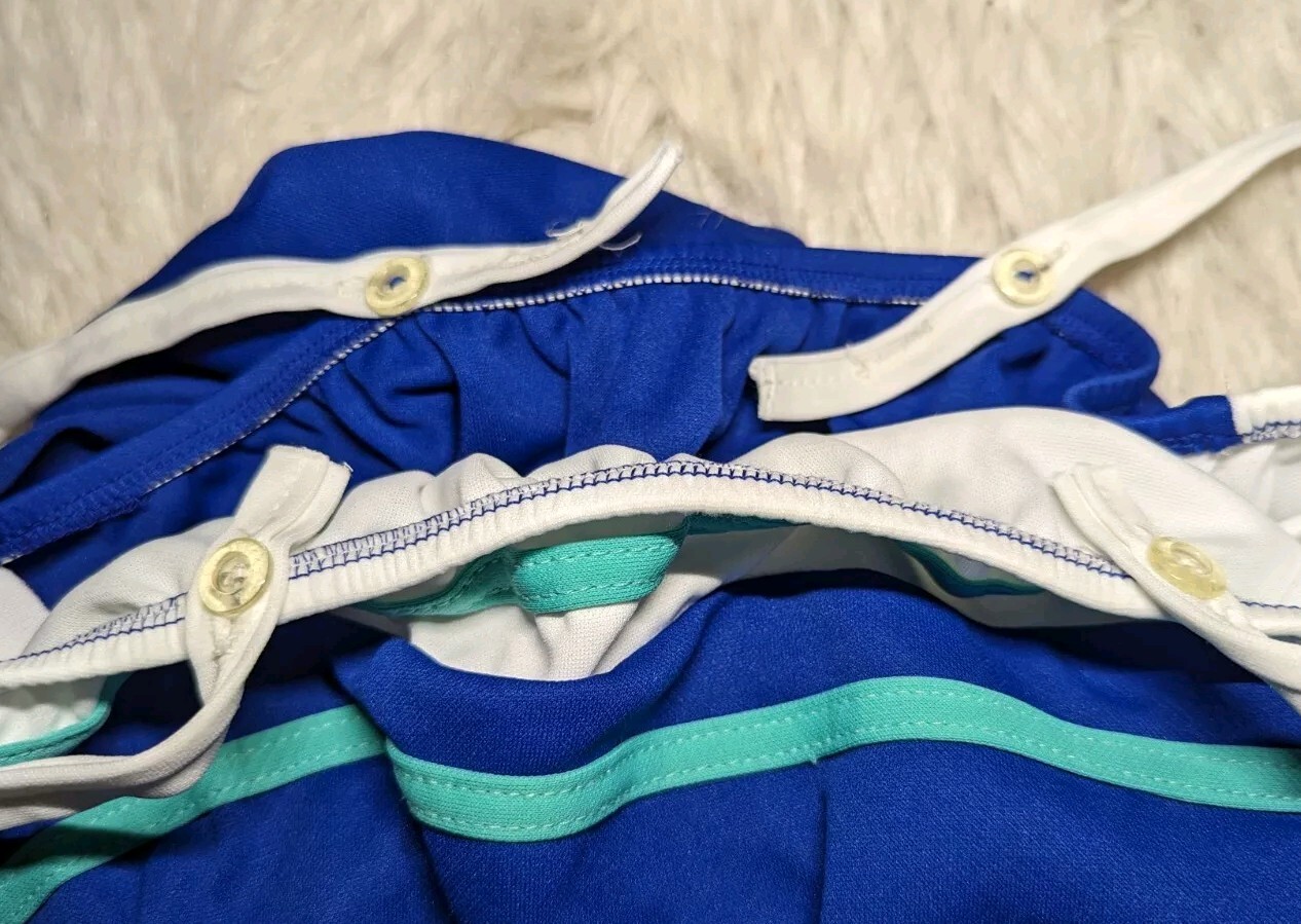 NOS 1960’s SEA FASHIONS Blue Swimsuit 2 Piece Tank Suit Women’s Size 10 Vintage