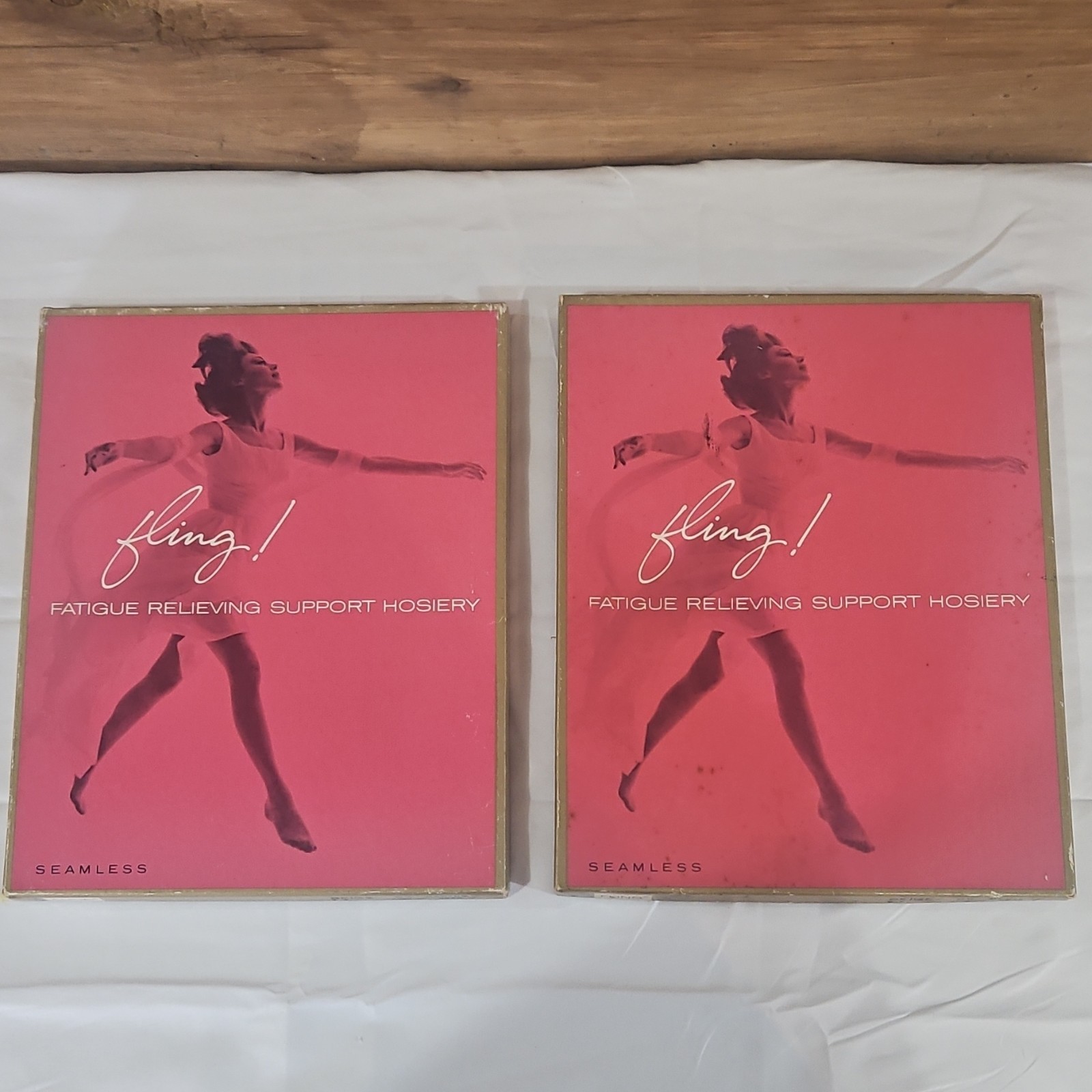 Vintage Fling Fatigue Relieving Support Hosiery Seamless Beige 8½ & 9½ Med NIB