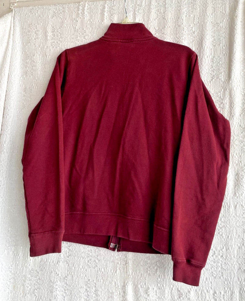 VTG Ladies Harley Davidson Zippered Sweat Shirt Burgundy Brandon FL XS