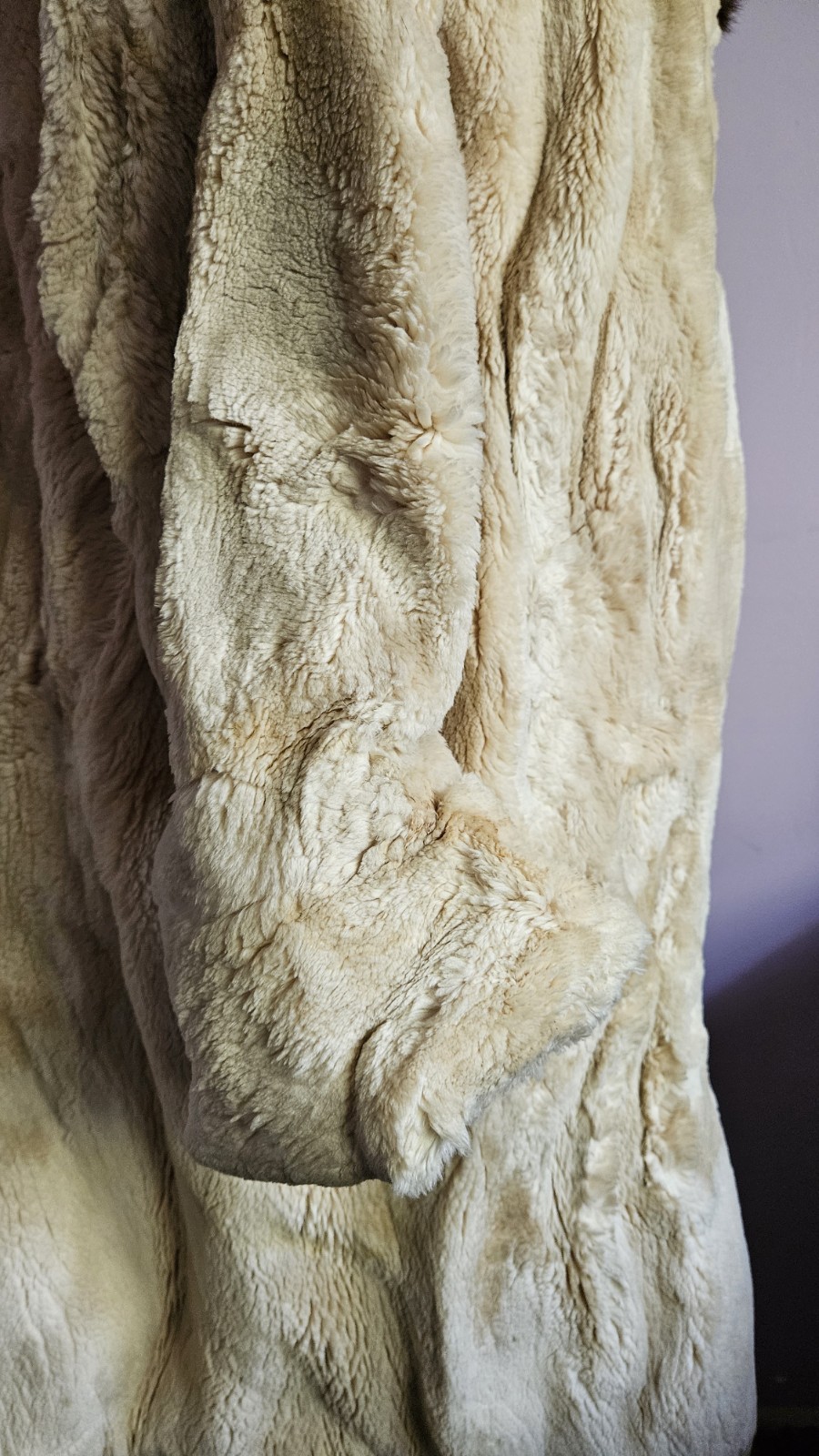 Vintage 1950s Schiaparelli Paris Blonde Rabbit Fur Coat Designer + Stole