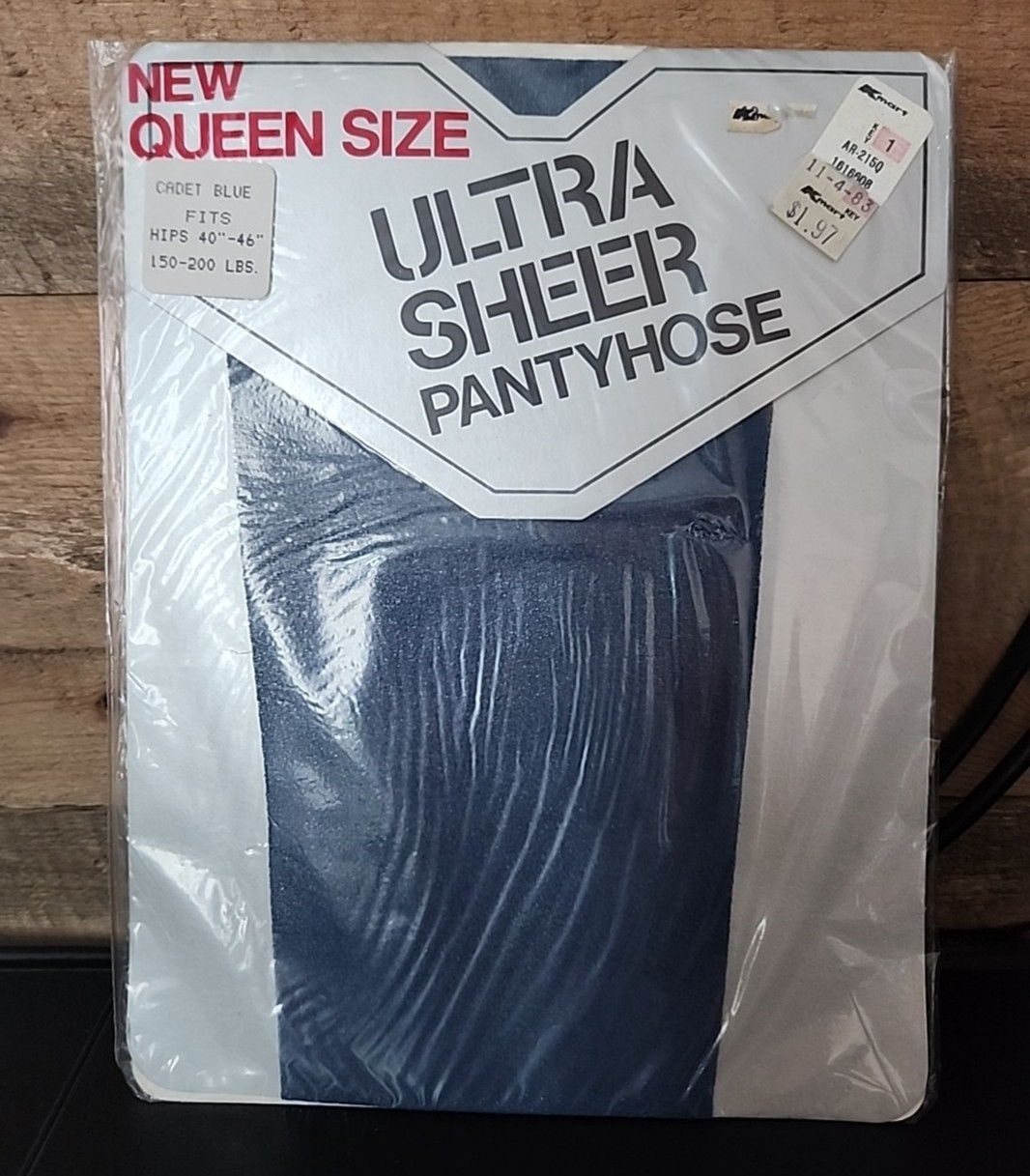 Ultra Sheer Pantyhose Fits Hips 40″-46″ Cadet Blue