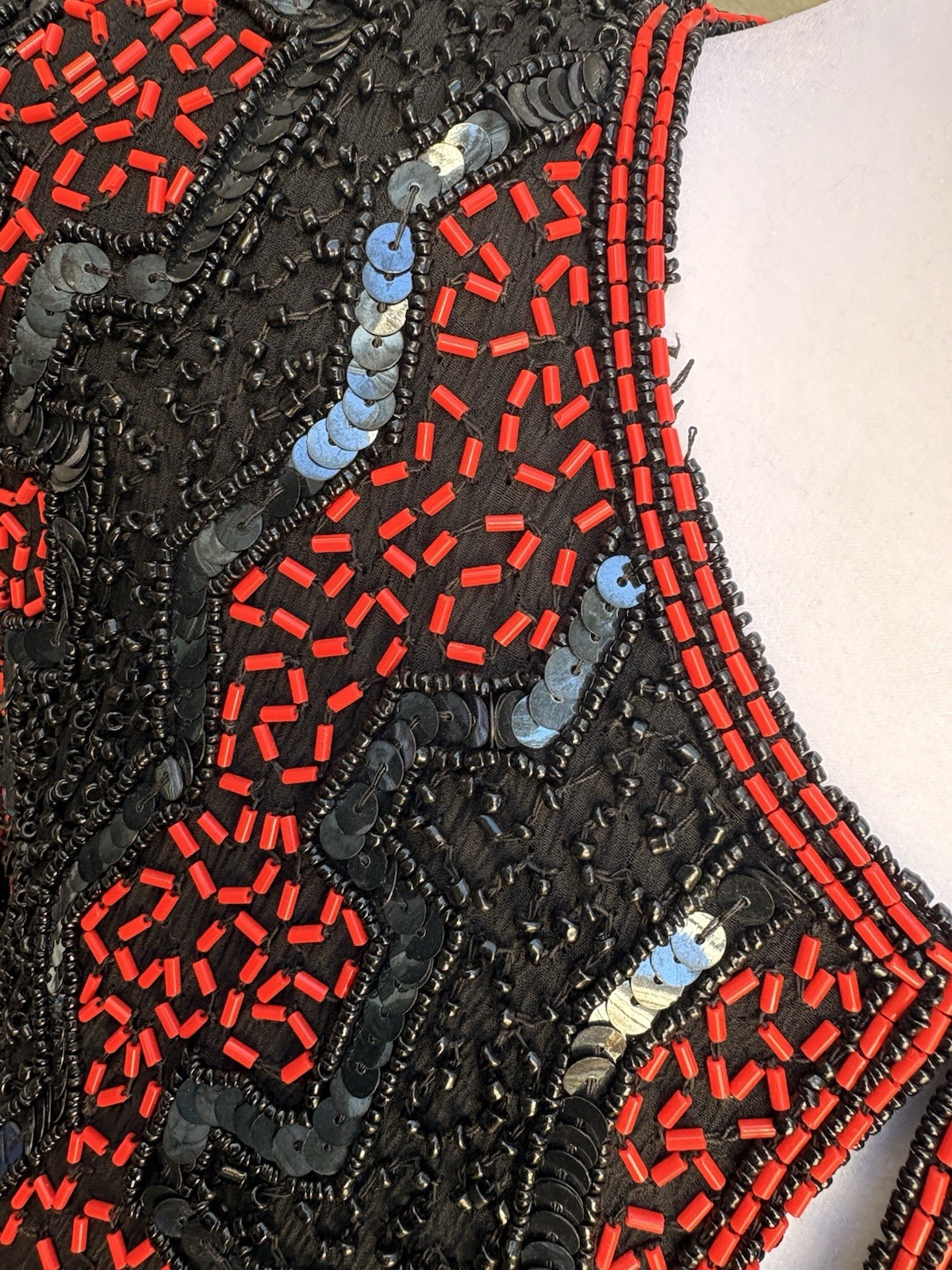 Vintage Sequins & Beaded Jacket with Silk Lining | Medium
