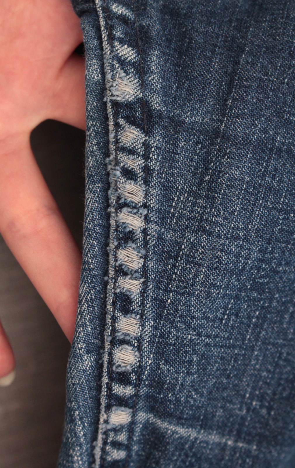 VTG Women’s 60s Blue Denim High Waist Straight Leg Jeans Sz 27″ 1960s