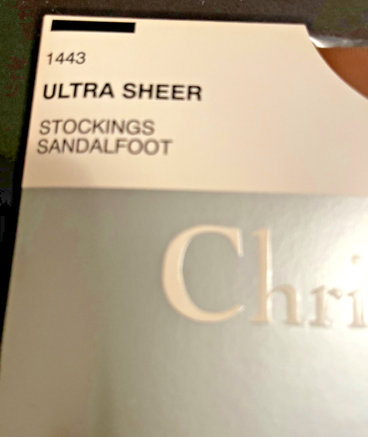 Christian Dior Stockings Sandalfoot Ultra Sheer Sand Taupe #1443 NOS 6 pairs