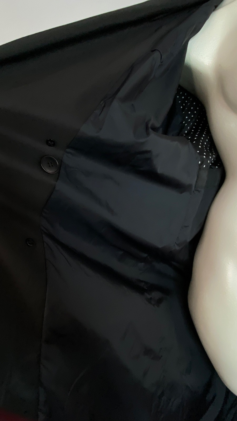 Vintage 1990s black long raincoat 14 XL trench coat rain jacket nylon plus size