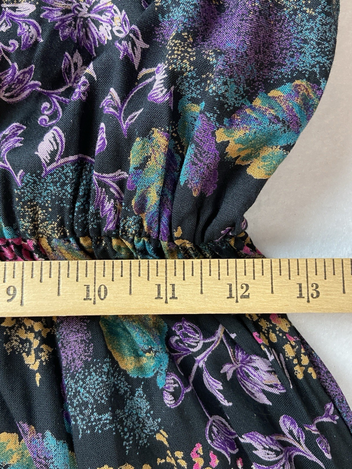 Vintage 1980’s Womens Prairie Cottagecore Turquoise Multicolor Dress Size S